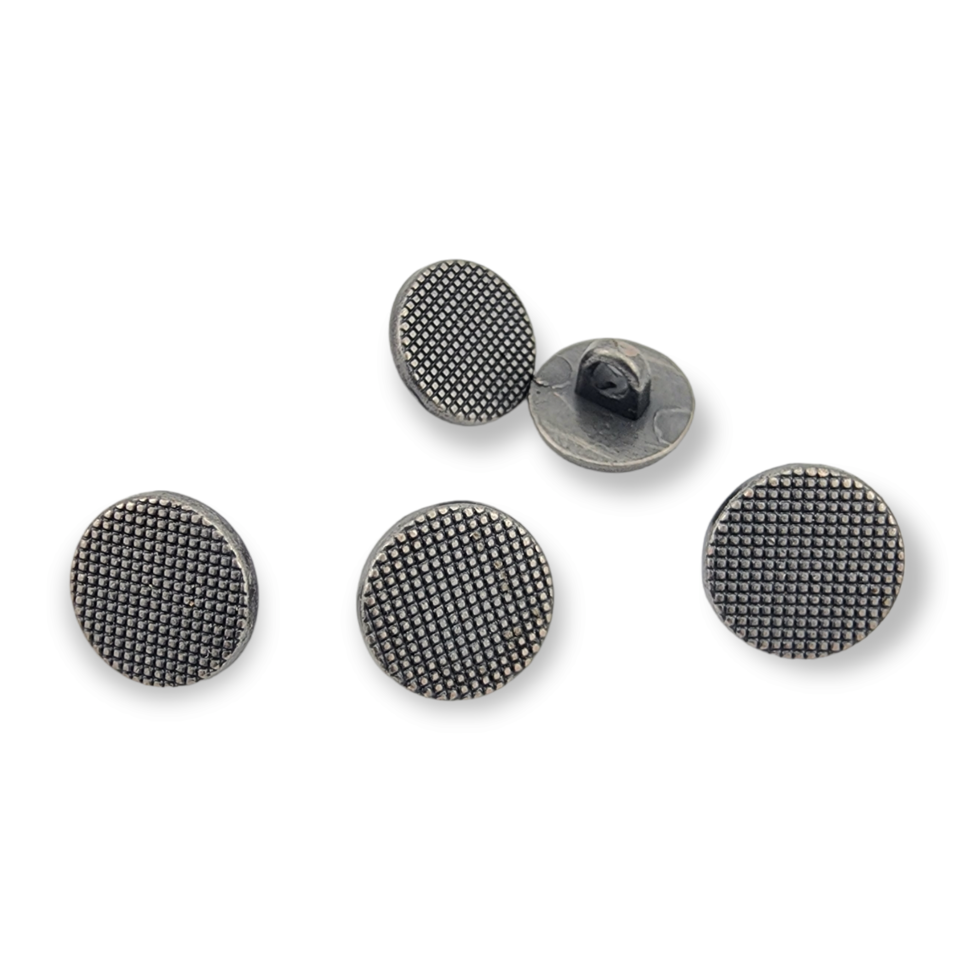 11 mm 18 L Shank Button Waffle Pattern E 1344