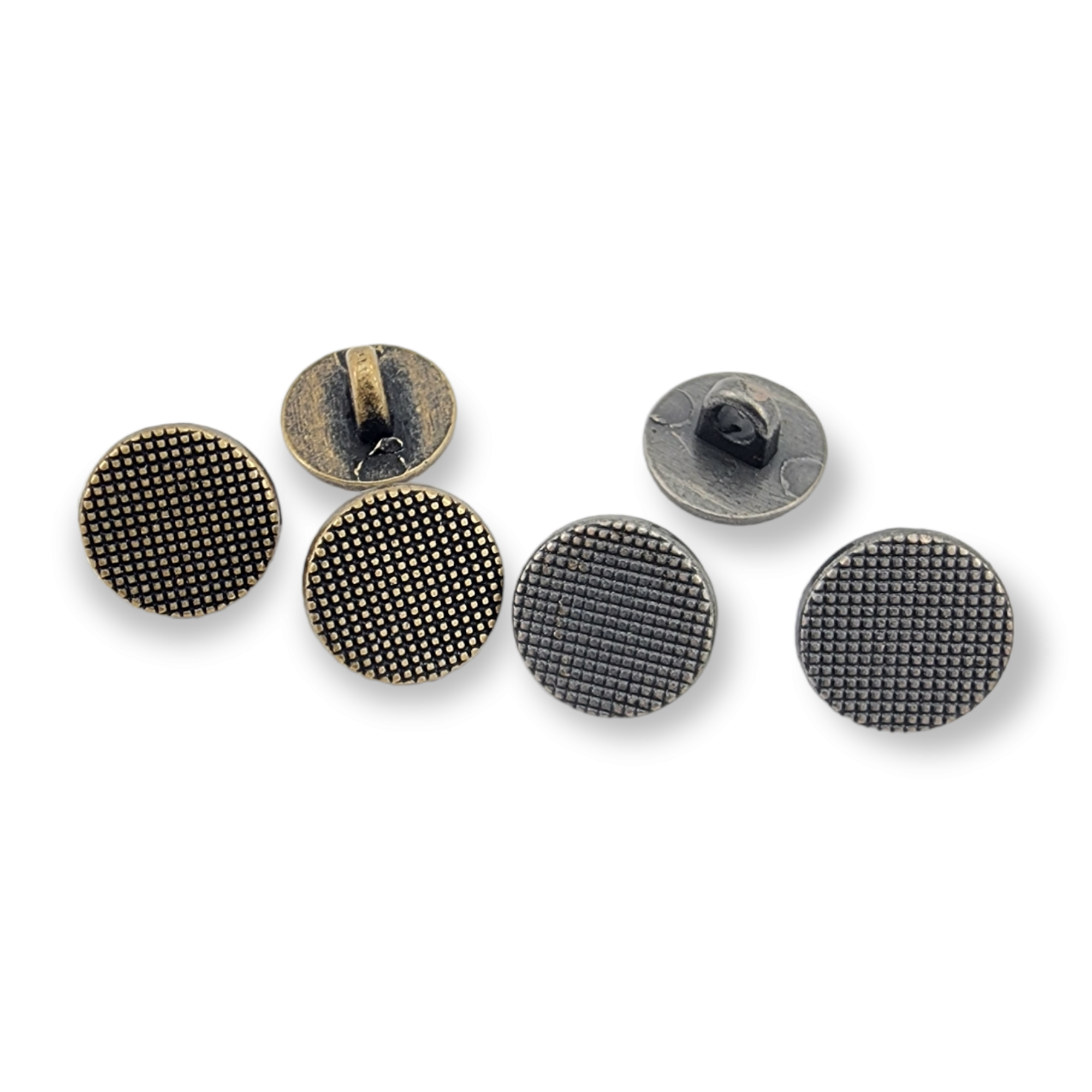 11 mm 18 L Shank Button Waffle Pattern E 1344