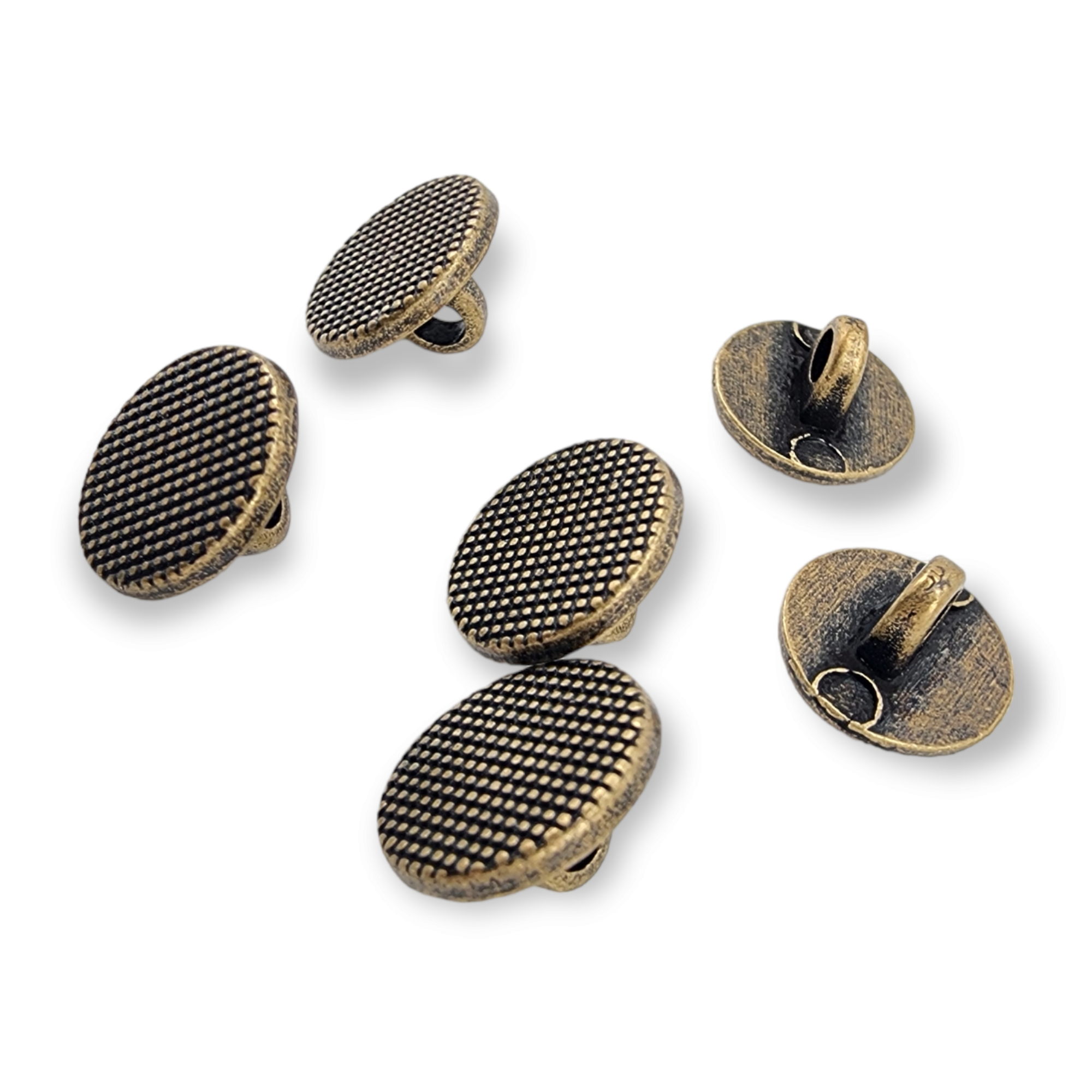 11 mm 18 L Shank Button Waffle Pattern E 1344