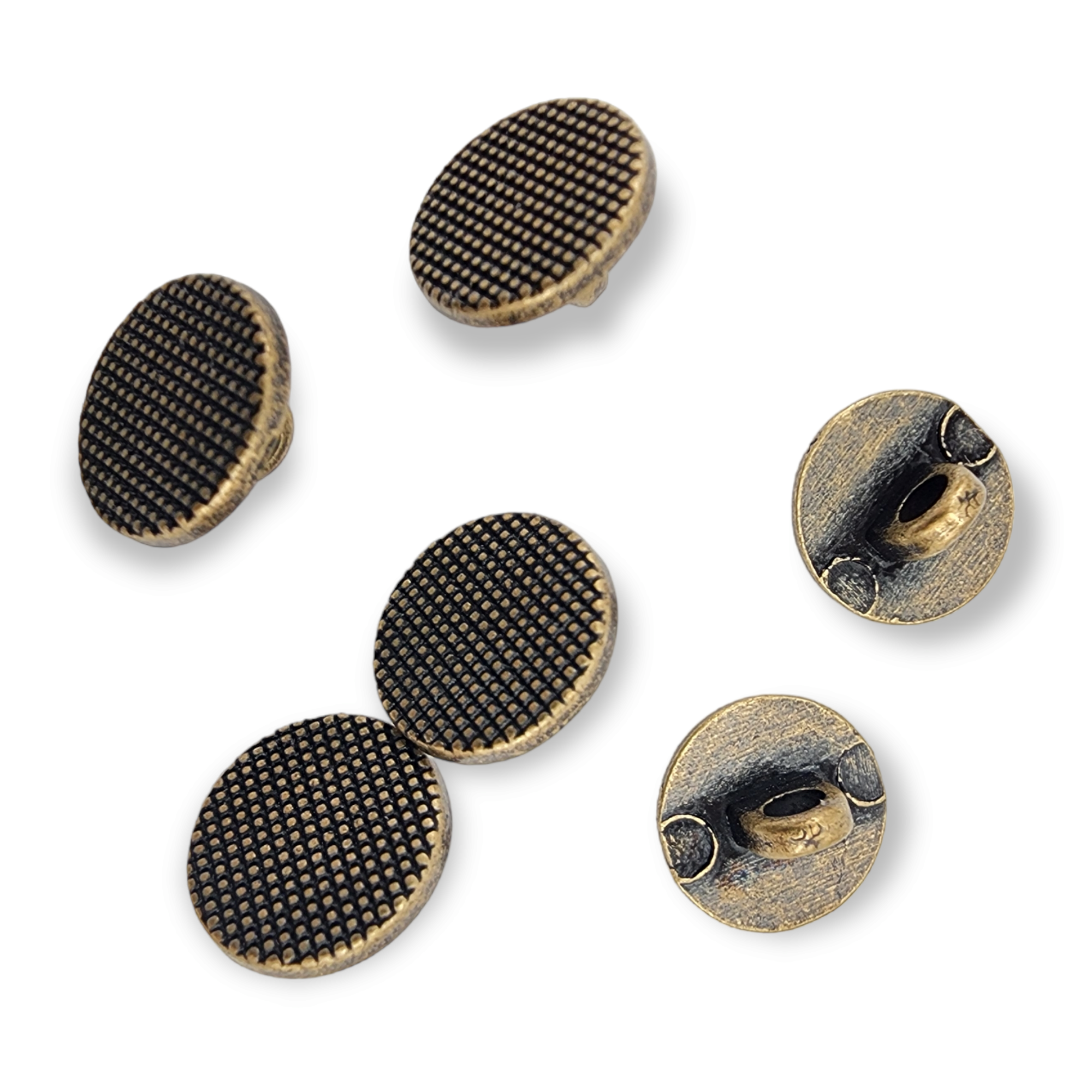 11 mm 18 L Shank Button Waffle Pattern E 1344