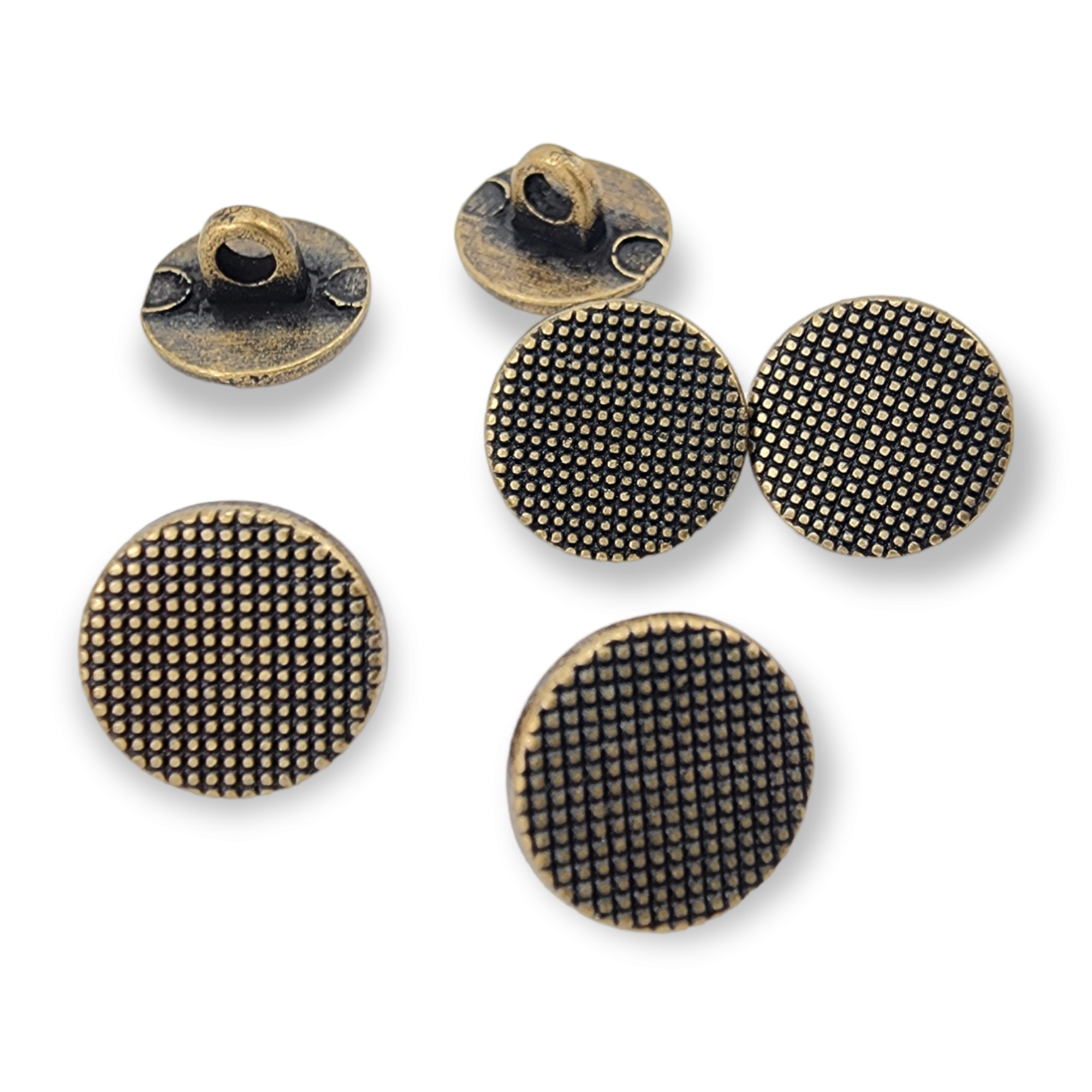 11 mm 18 L Shank Button Waffle Pattern E 1344