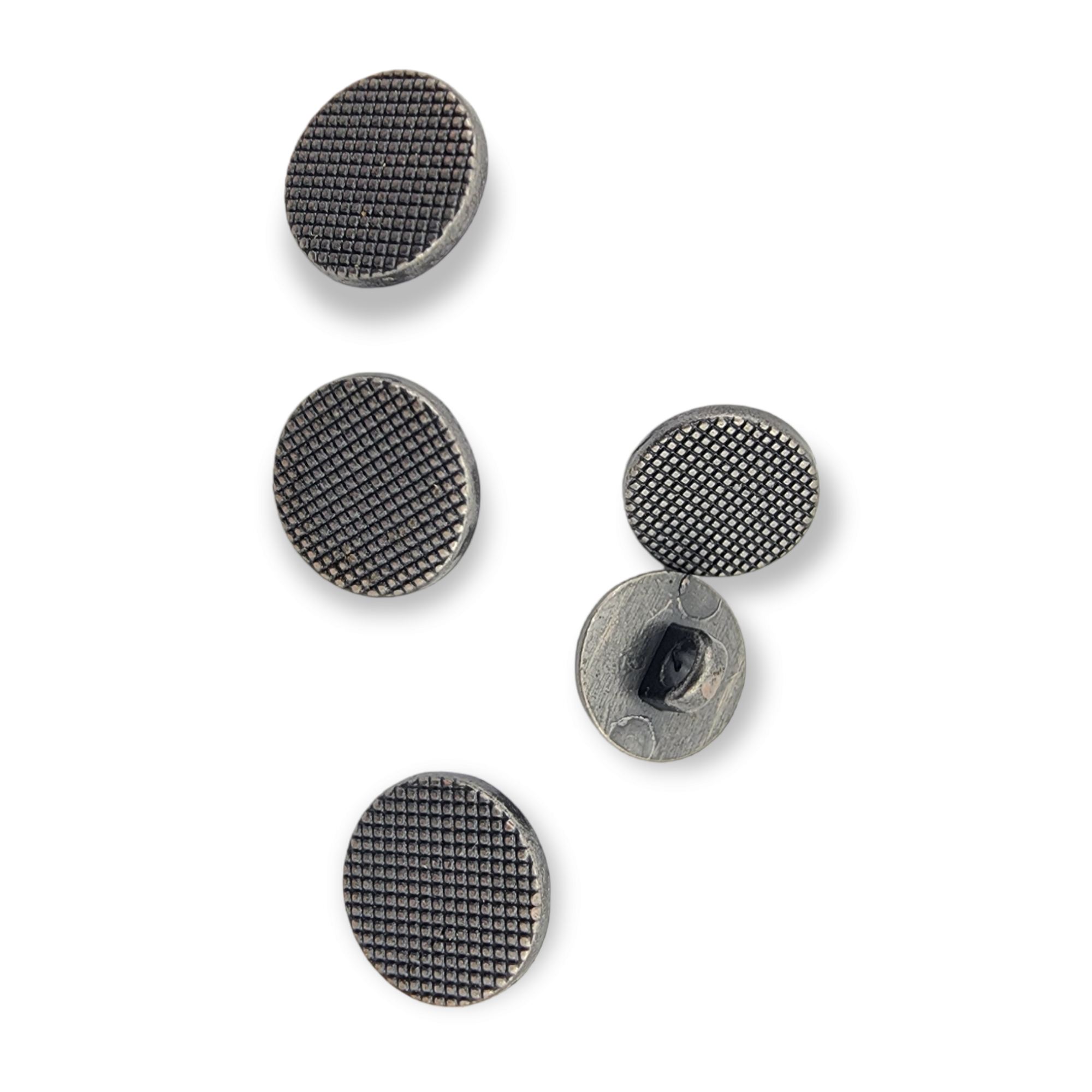 11 mm 18 L Shank Button Waffle Pattern E 1344