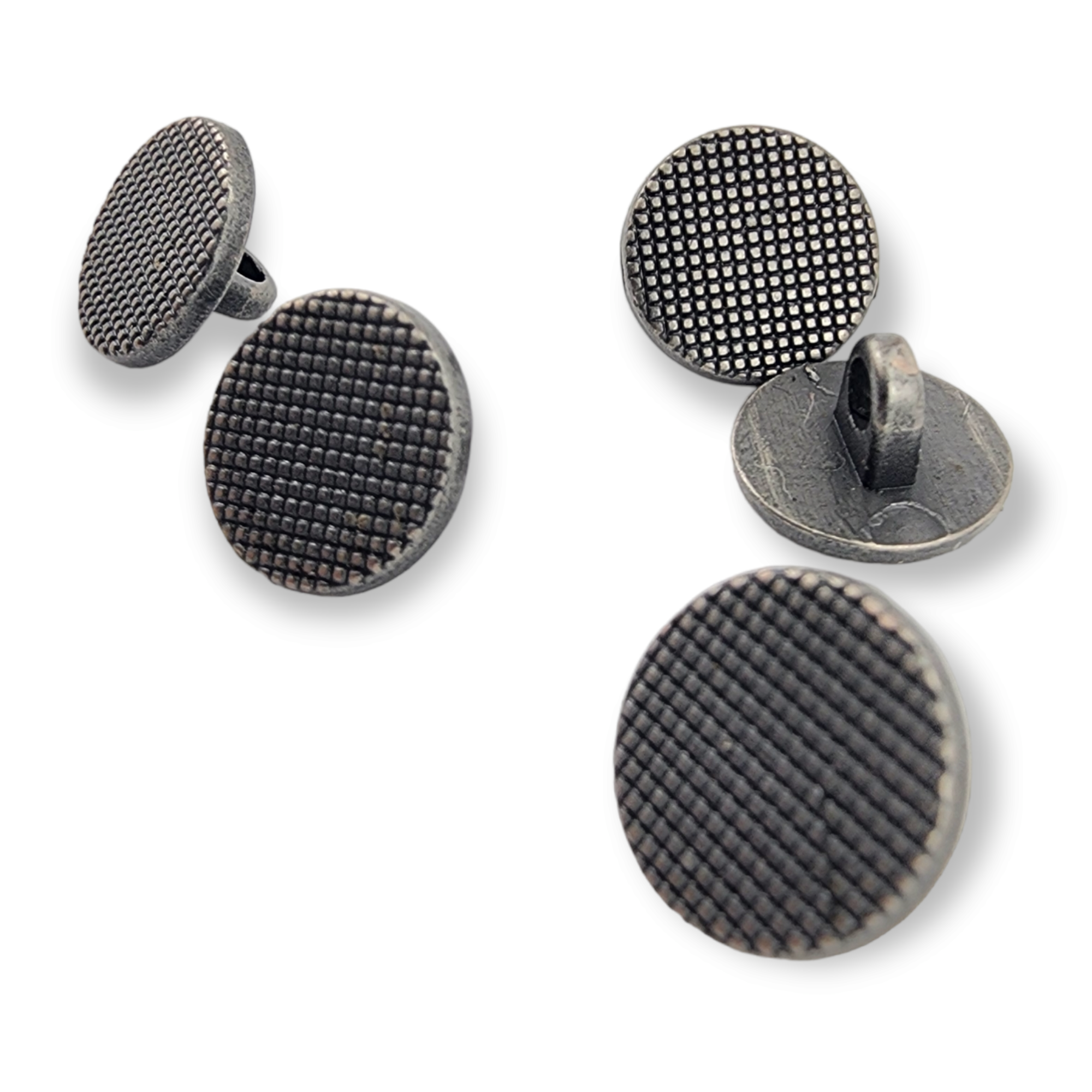 11 mm 18 L Shank Button Waffle Pattern E 1344