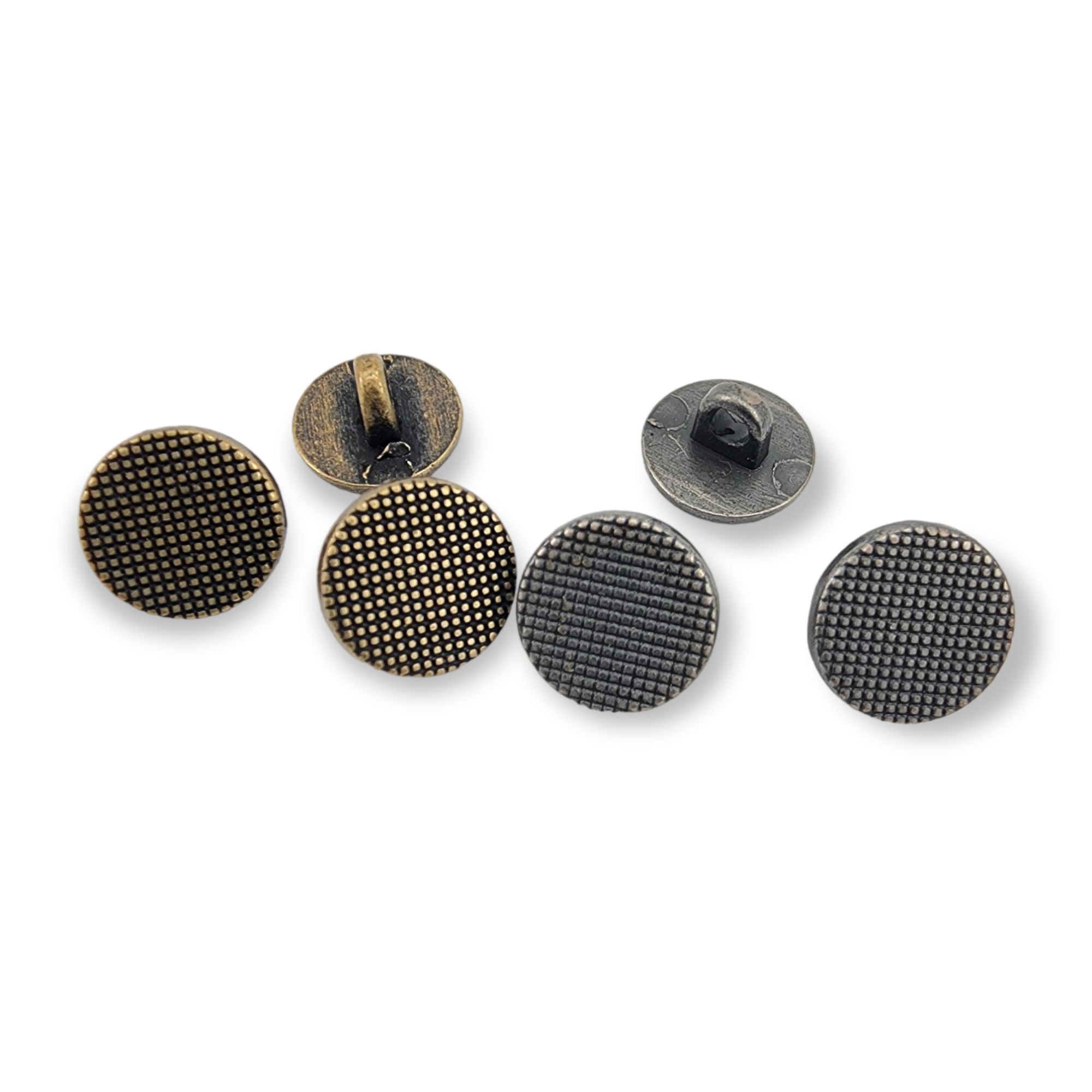 11 mm 18 L Shank Button Waffle Pattern E 1344