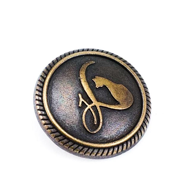 23 mm Cat Pattern Leg metal button - 36 lignes E 1380