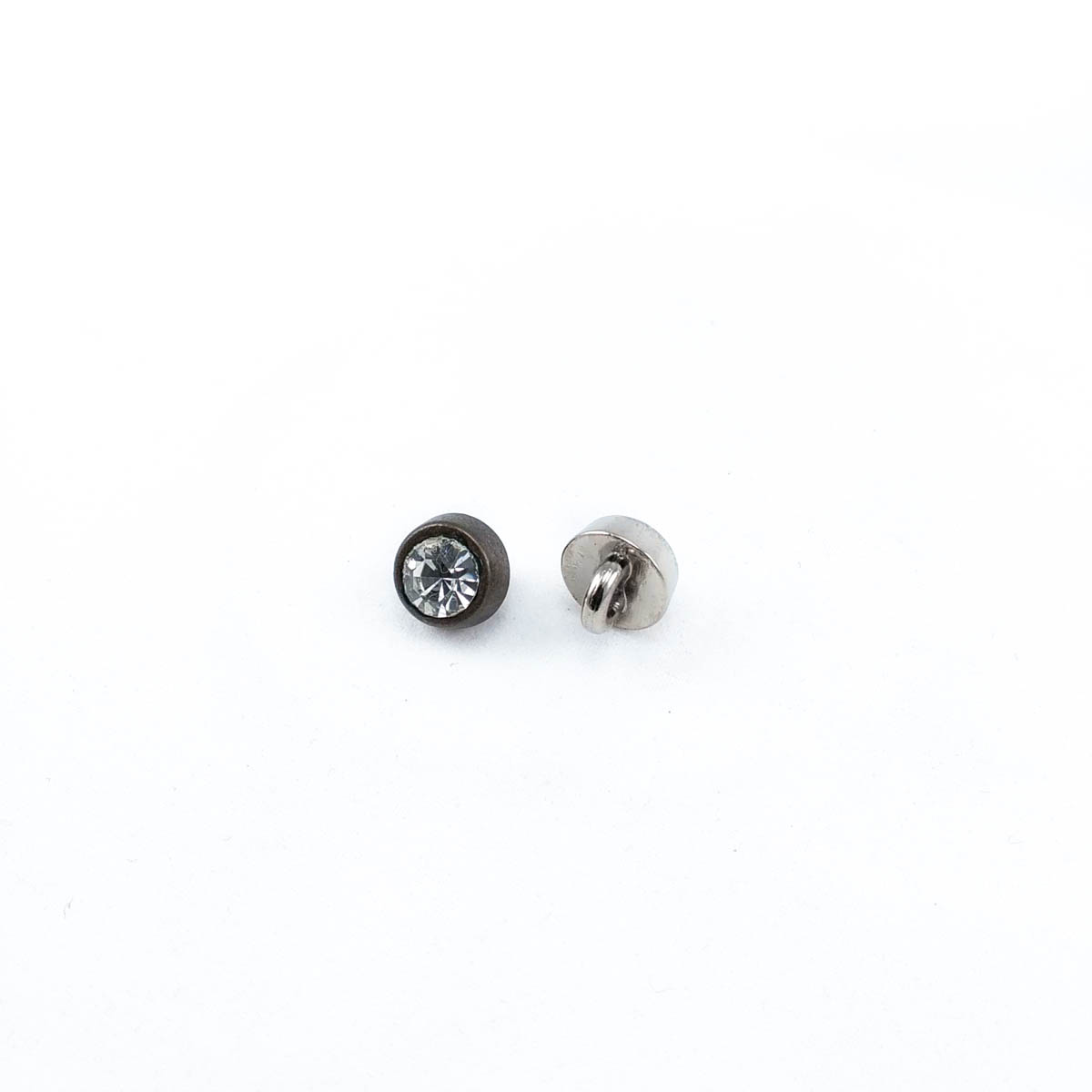 8 mm - 12 size Stone metal button E 1743