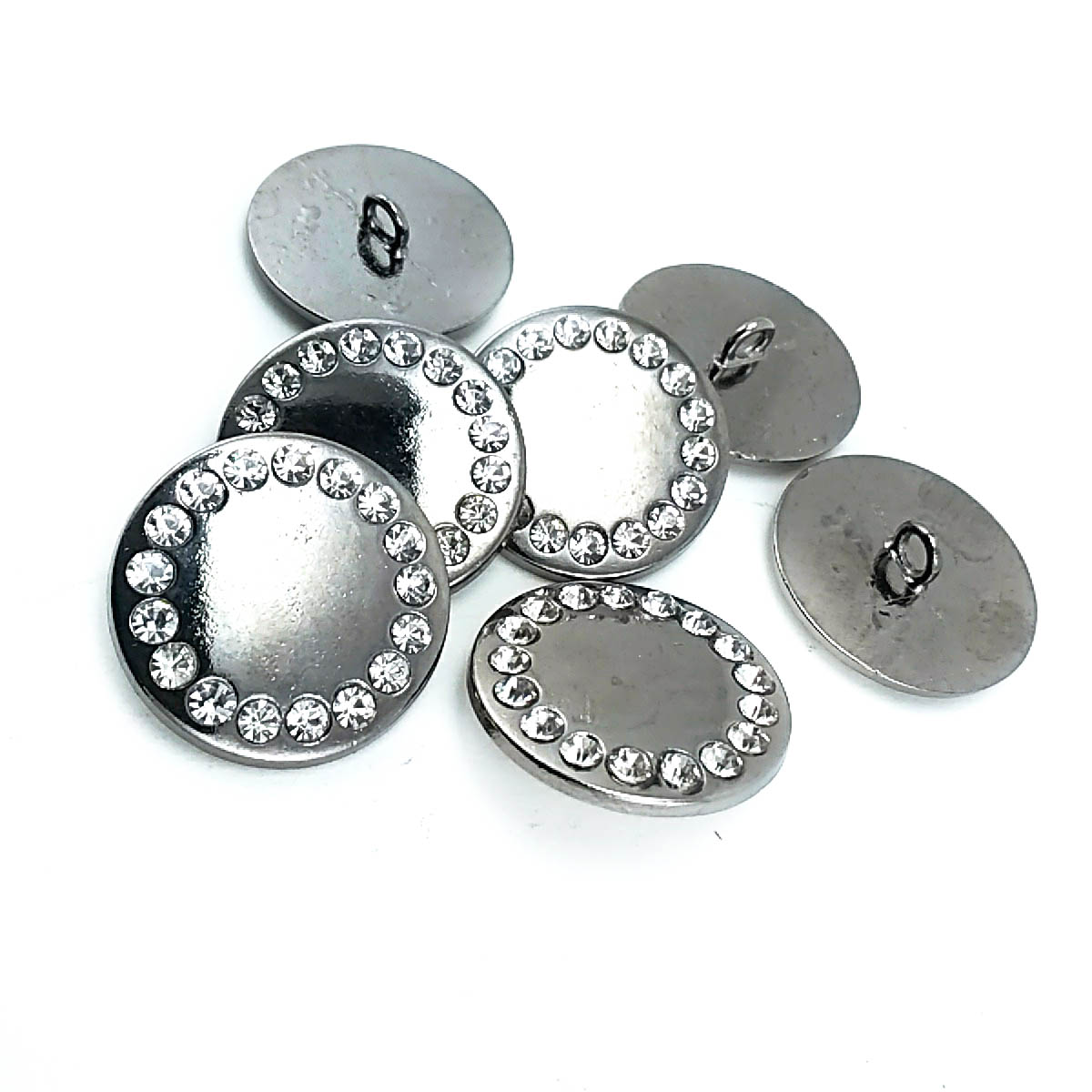 Patterned round leg button 25 mm E 187