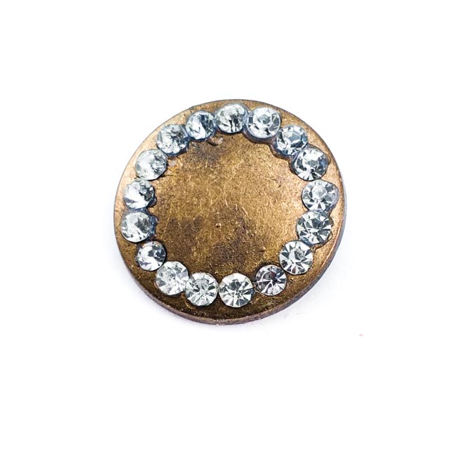 Patterned round leg button 25 mm E 187