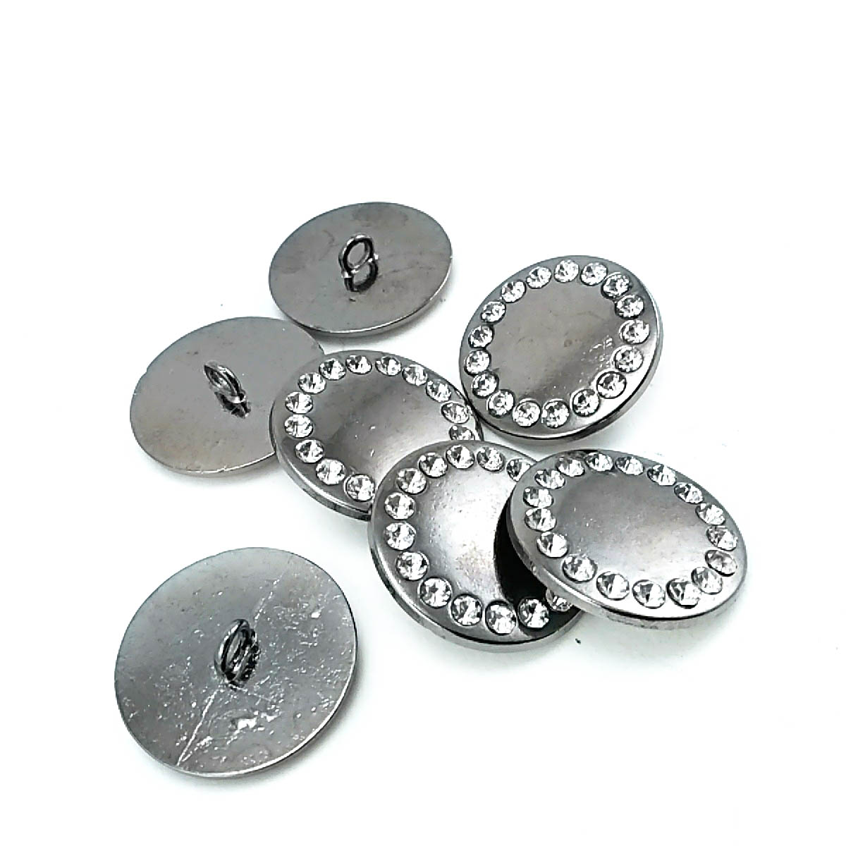 Patterned round leg button 25 mm E 187