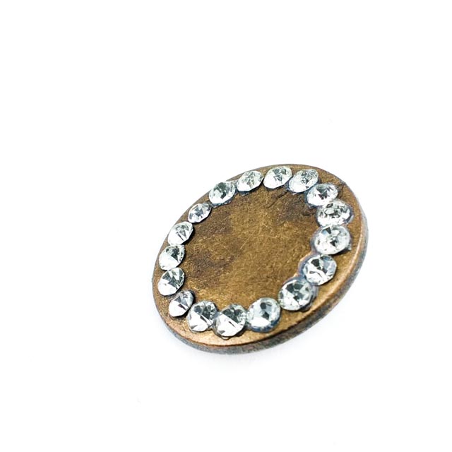Patterned round leg button 25 mm E 187