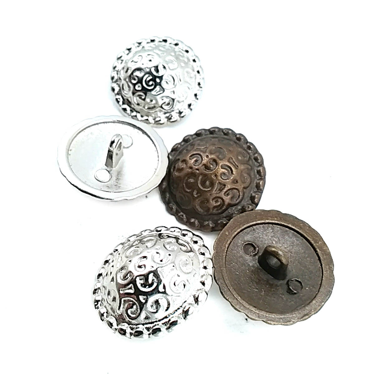 21 mm - 32 boy Ceket ve Blazer Düğmesi Desenli Bombeli Ayaklı Düğme E 193
