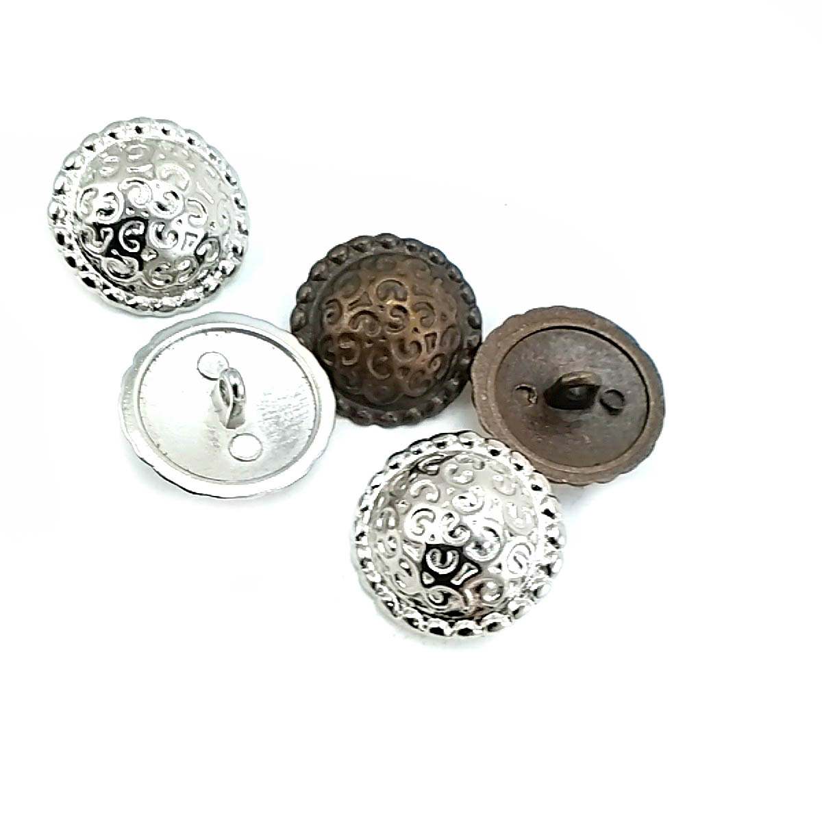 21 mm - 32 boy Ceket ve Blazer Düğmesi Desenli Bombeli Ayaklı Düğme E 193