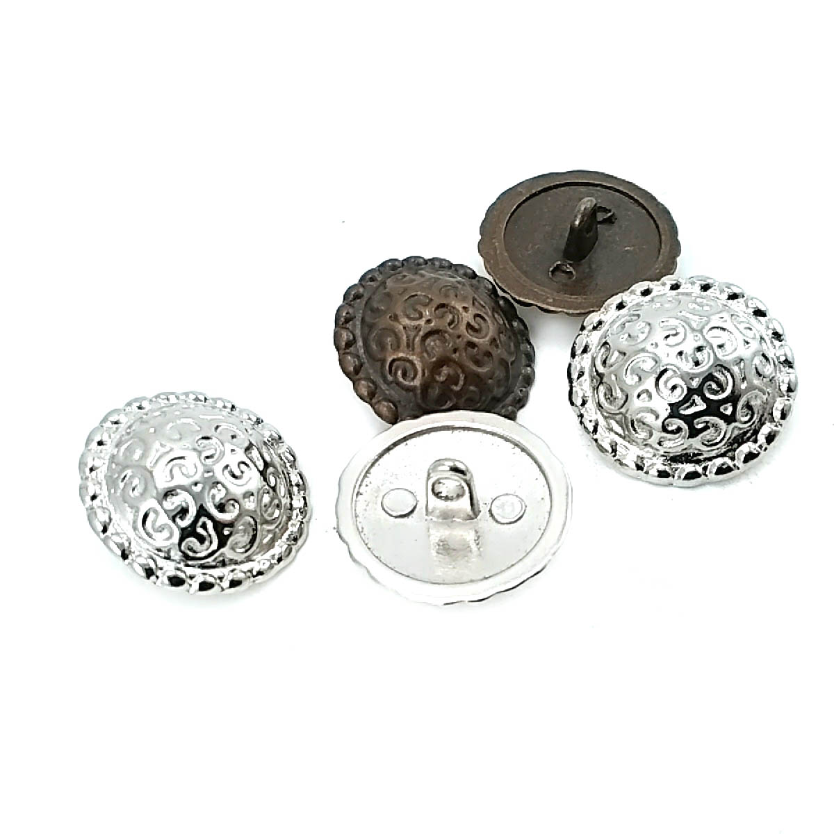 21 mm - 32 boy Ceket ve Blazer Düğmesi Desenli Bombeli Ayaklı Düğme E 193