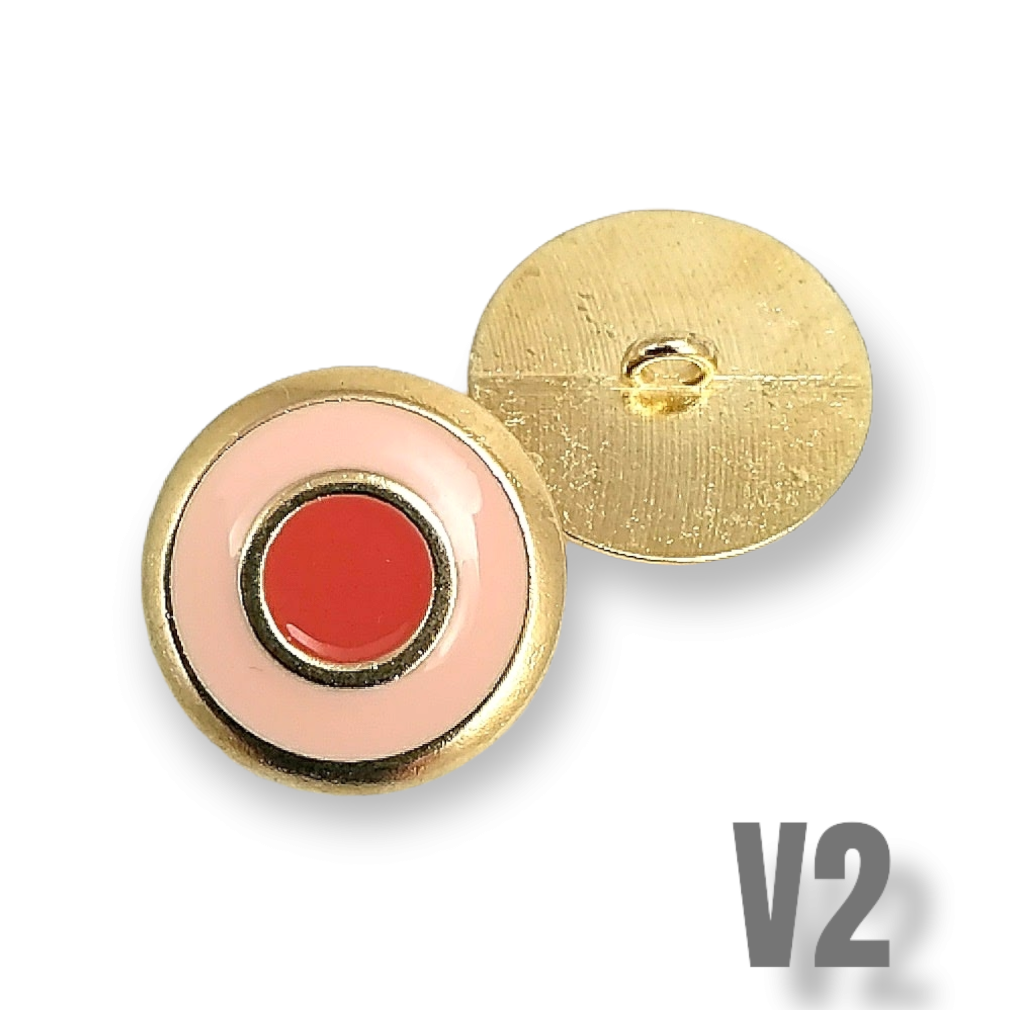 22 mm 36 Boy Bahar Renkleri Mineli Blazer Ceket Kaban Düğmesi Ayaklı Metal Düğme E 1949 V2