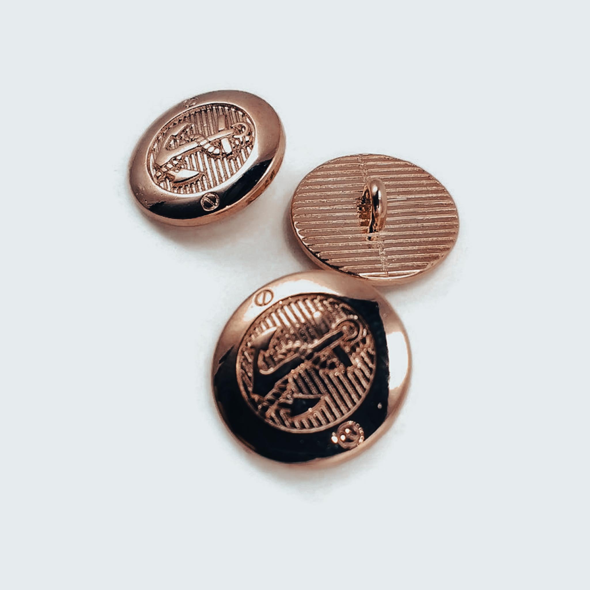 17 mm - 28 L Gold Shank Button Blazer Jacket Button E 2044 G