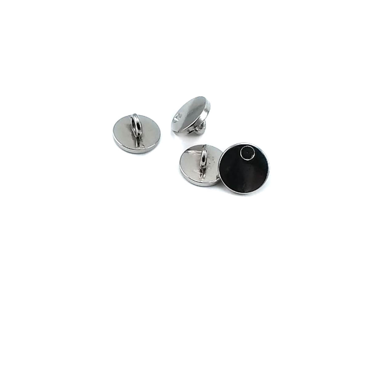 12 mm - 19 size Simple Stone Metal Footed Button