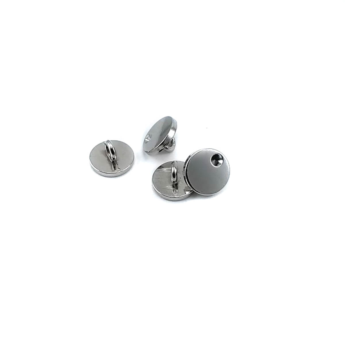 12 mm - 19 size Simple Stone Metal Footed Button
