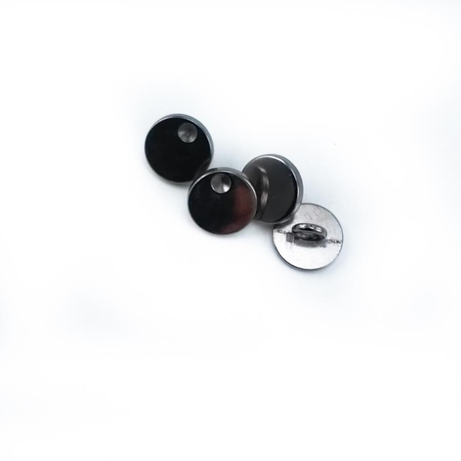 12 mm - 19 size Simple Stone Metal Footed Button