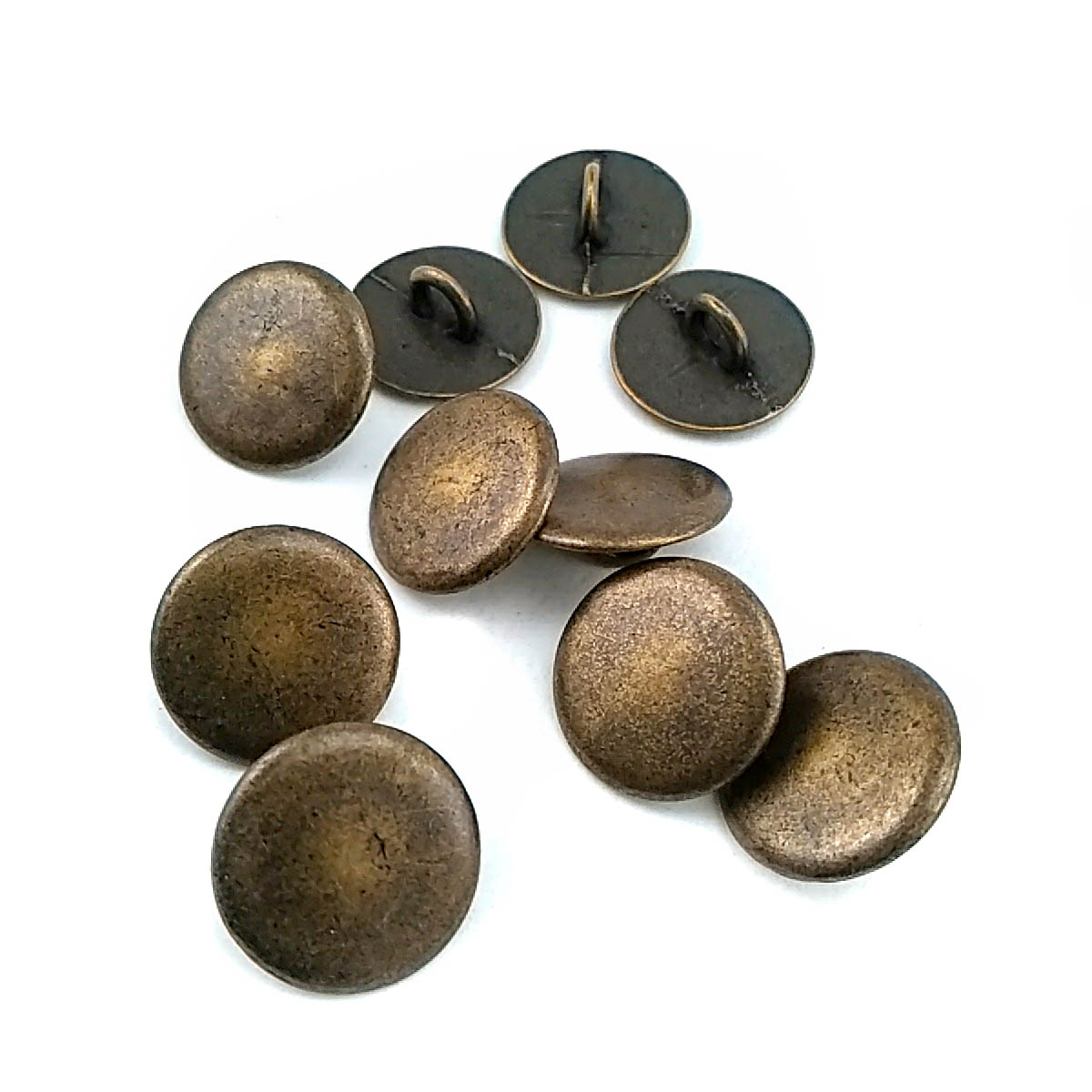 15 mm - 24 boy Yuvarlak sade metal ayaklı düğme E 21