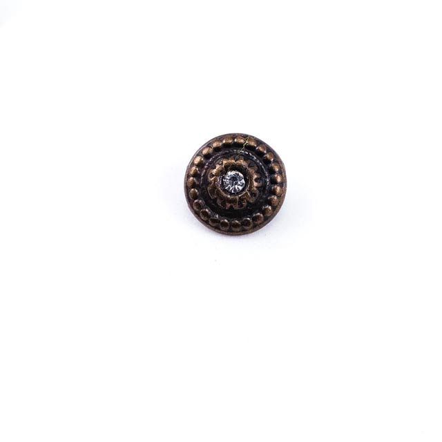 14 mm - 22 L Shank Button Patterned Bottom Sewing Button E 236