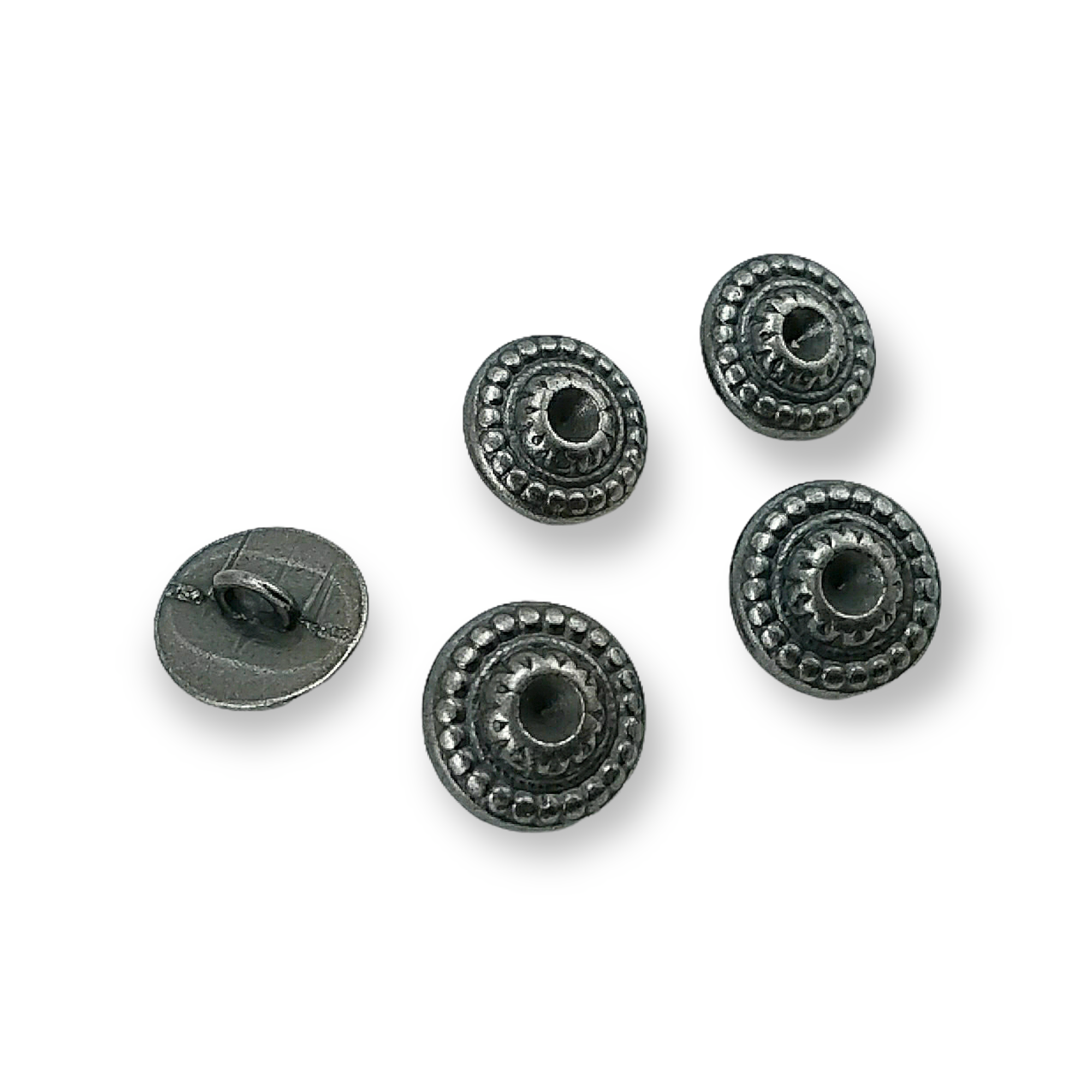 14 mm - 22 L Shank Button Patterned Bottom Sewing Button E 236