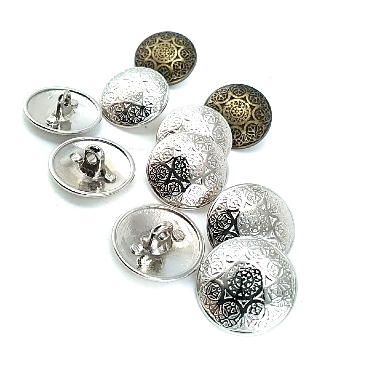 20 mm - 31 boy  Güneş işlemeli metal ceket düğmesi E 263
