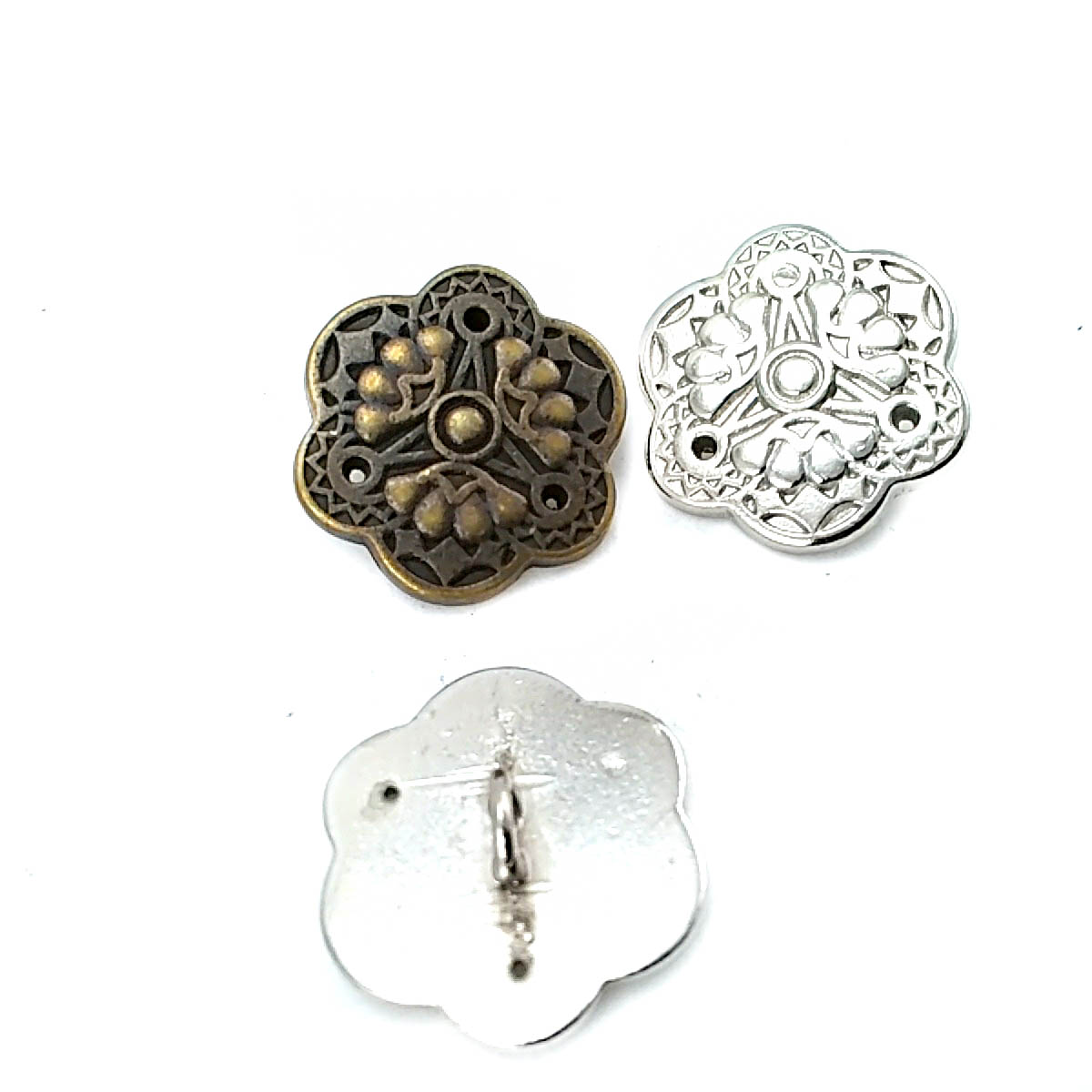 21 mm 35 Size Stylish Design Footed Button Metal E 383
