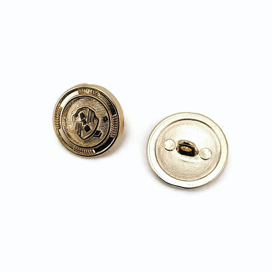 21 mm - 32 lignes Shield Printed Footed Button E 965