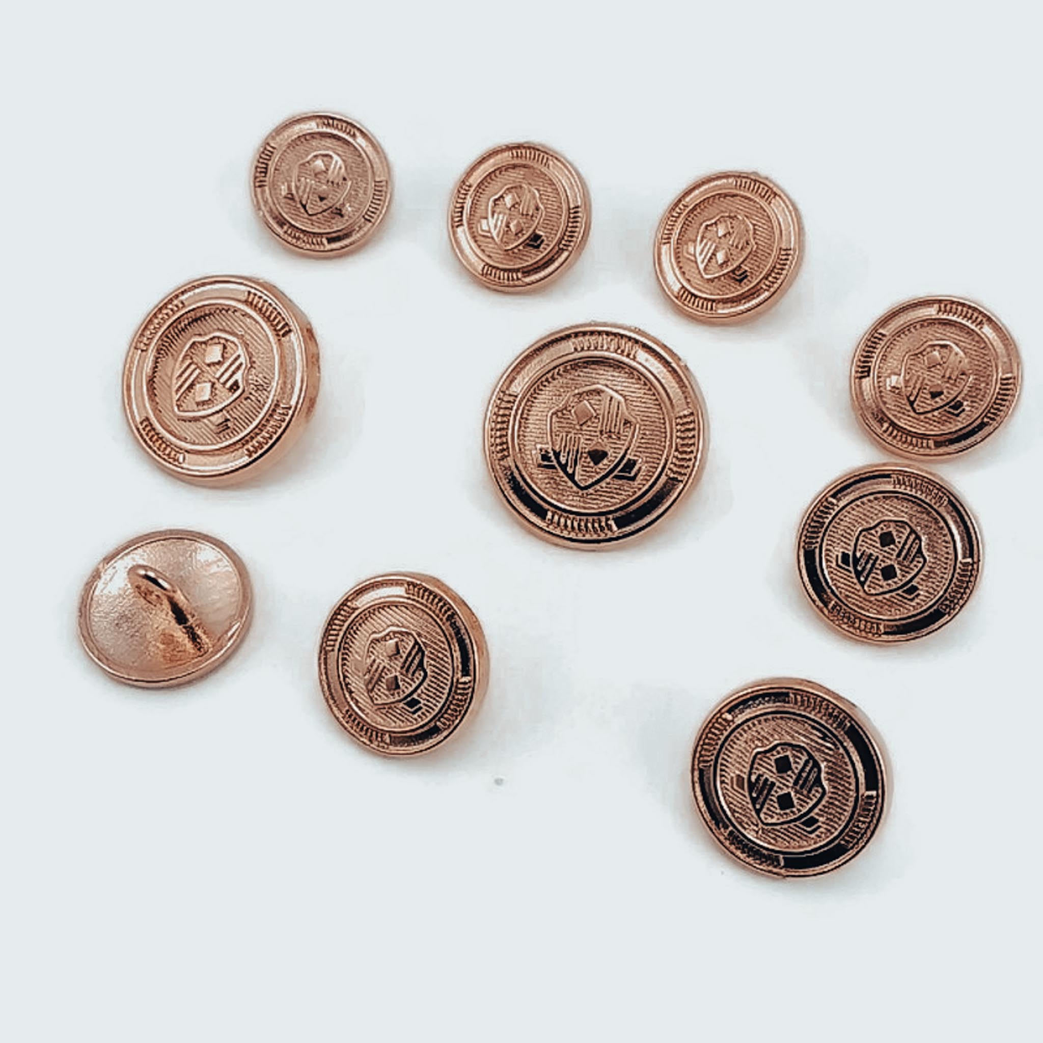 Blazer Metal Button Set (10 pcs) Jacket Button and Cufflinks E 965 SET28