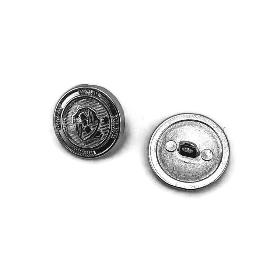 21 mm - 32 lignes Shield Printed Footed Button E 965