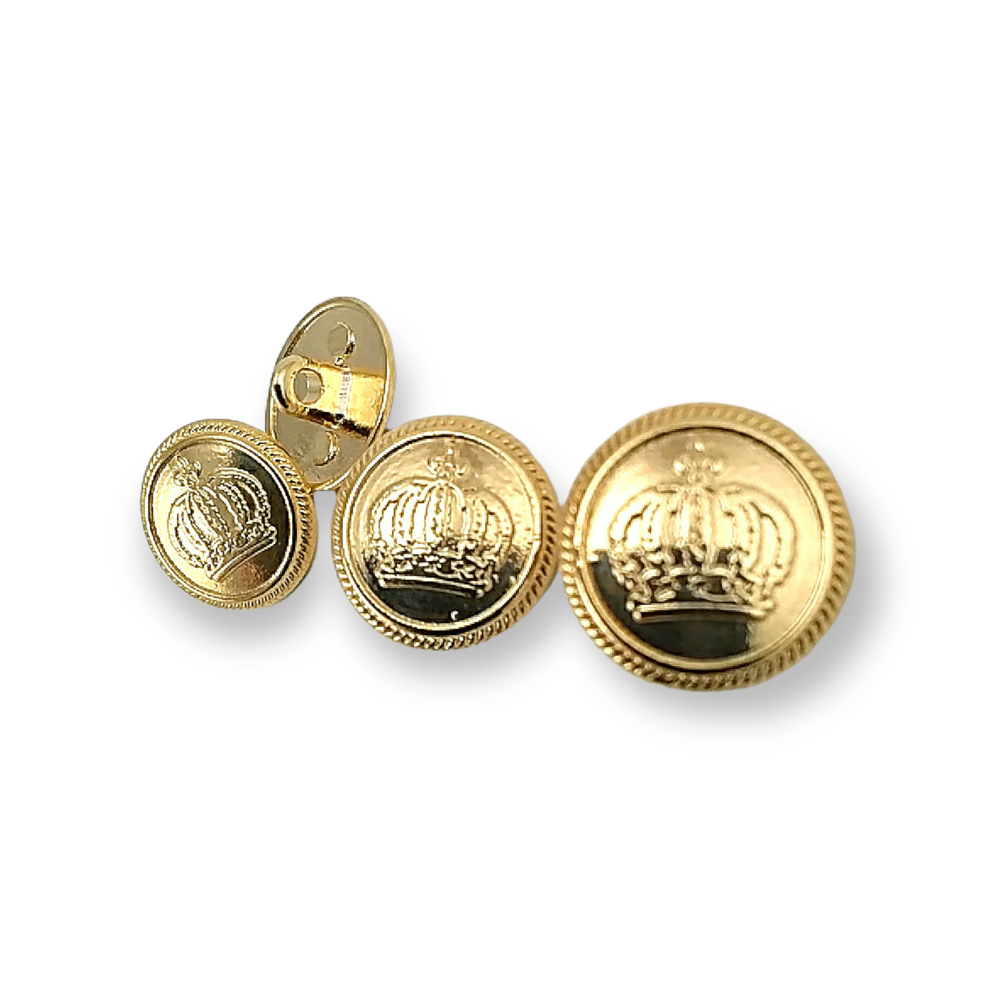 17 mm - 28 boy Taç ve Kenarları Çizgiler Baskılı Ayaklı Düğme E 980