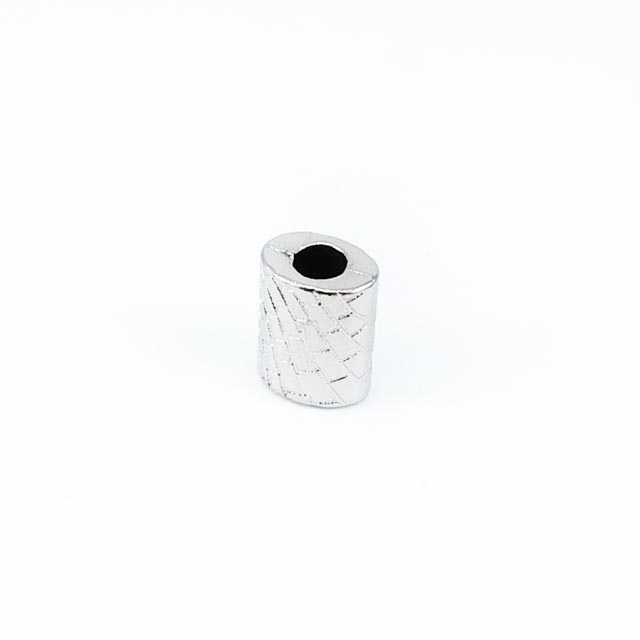 Patterned metal cord end diameter 8 mm length 11 mm E 1508