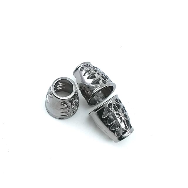  Cord End Metal 4 mm Inlet Diameter Length 9 mm E 1603