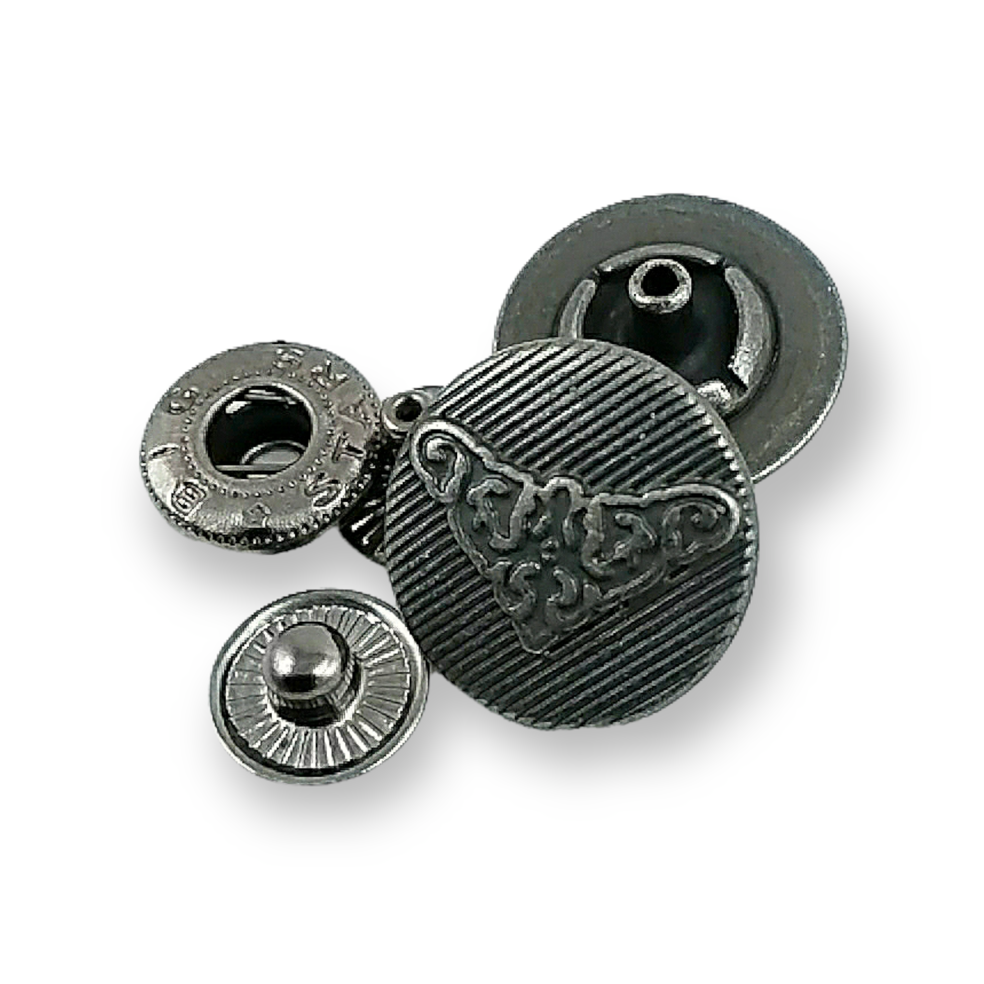 17 mm - 28 boy Metal Taç tasarımlı çıt çıt düğme E 1141