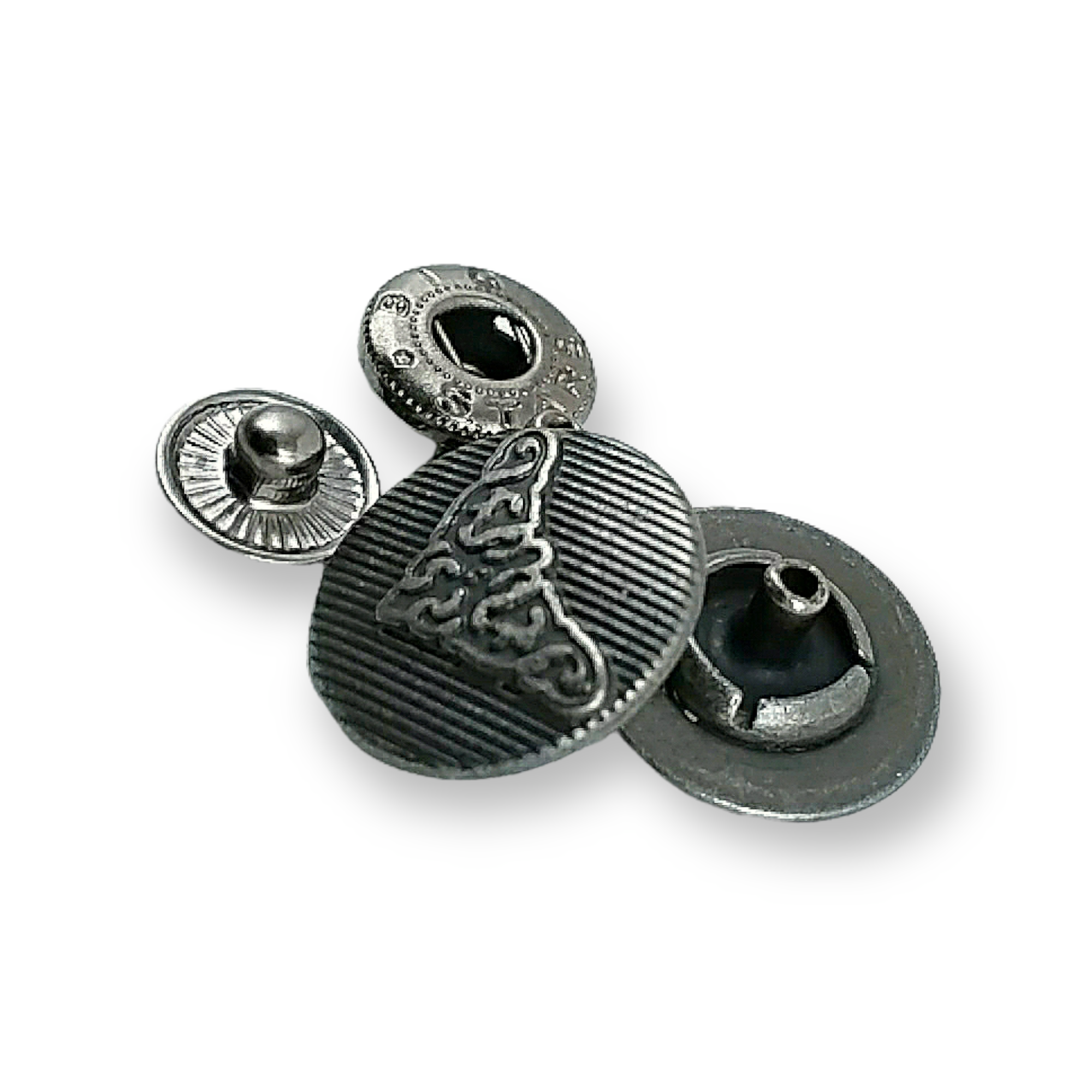 17 mm - 28 boy Metal Taç tasarımlı çıt çıt düğme E 1141