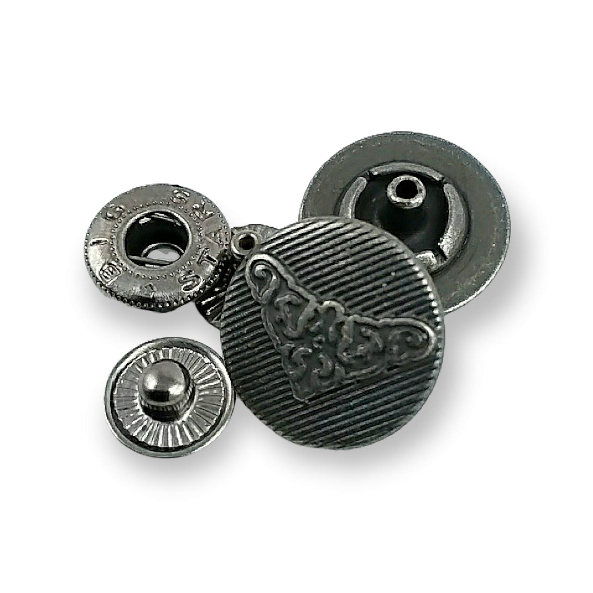 17 mm - 28 boy Metal Taç tasarımlı çıt çıt düğme E 1141