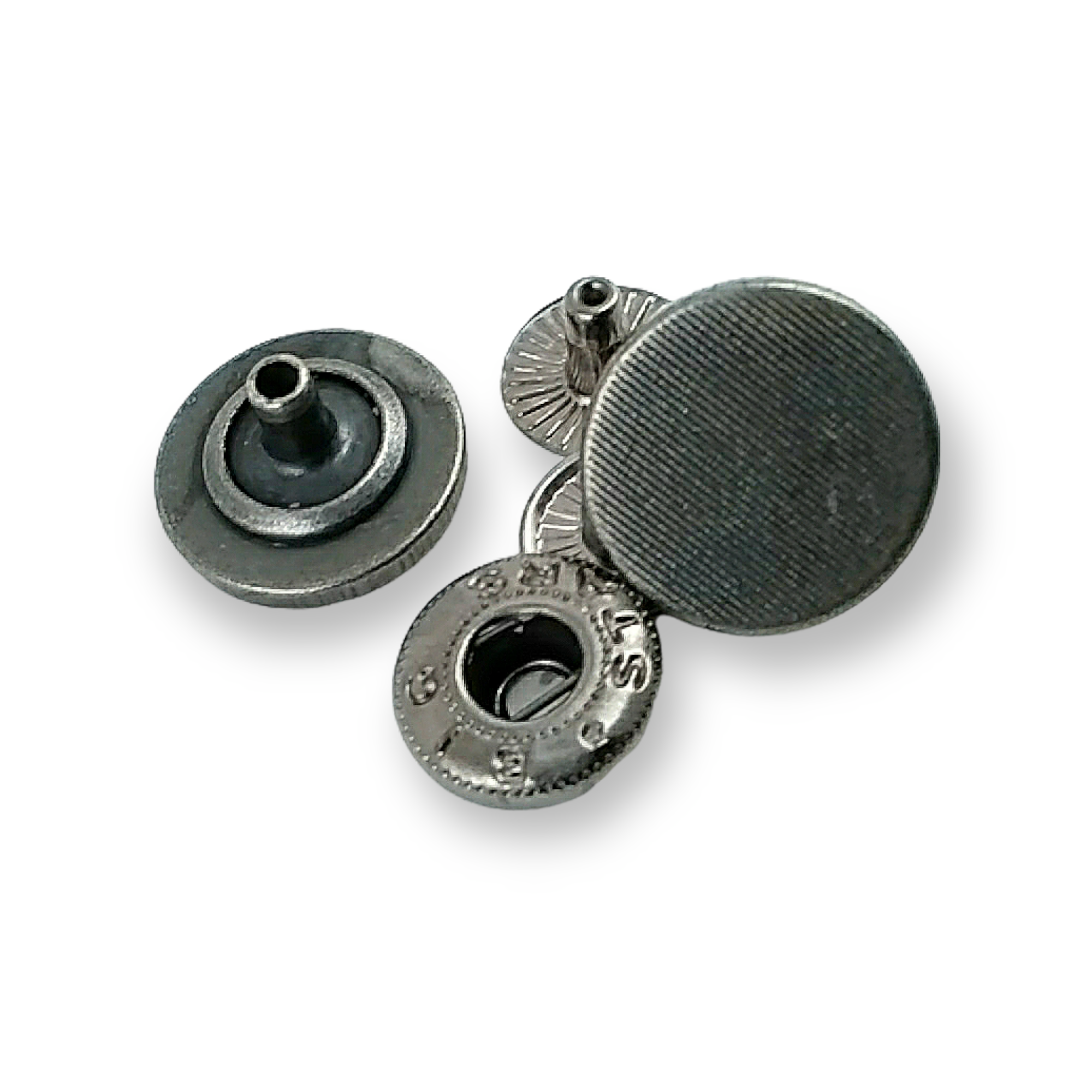 15 mm 24 L  Snap Fasteners Thin Line Pattern Coat Snap Button E 1404