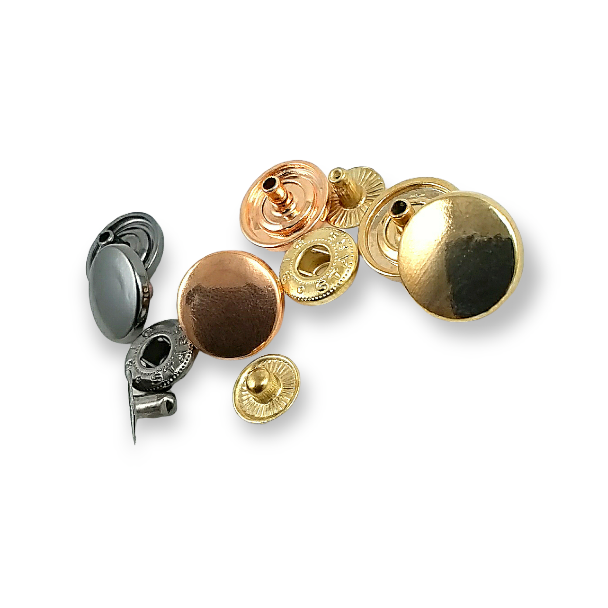15 mm  24 boy Bombeli Çıtçıt düğme Zamak Çıtçıt E 1477