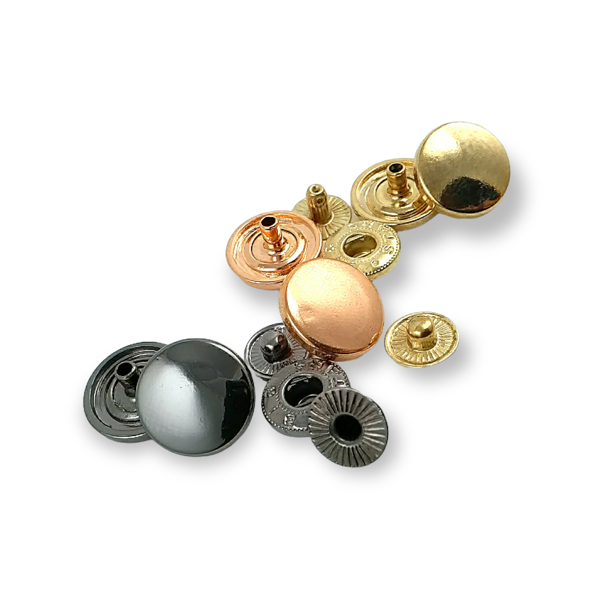 15 mm  24 boy Bombeli Çıtçıt düğme Zamak Çıtçıt E 1477