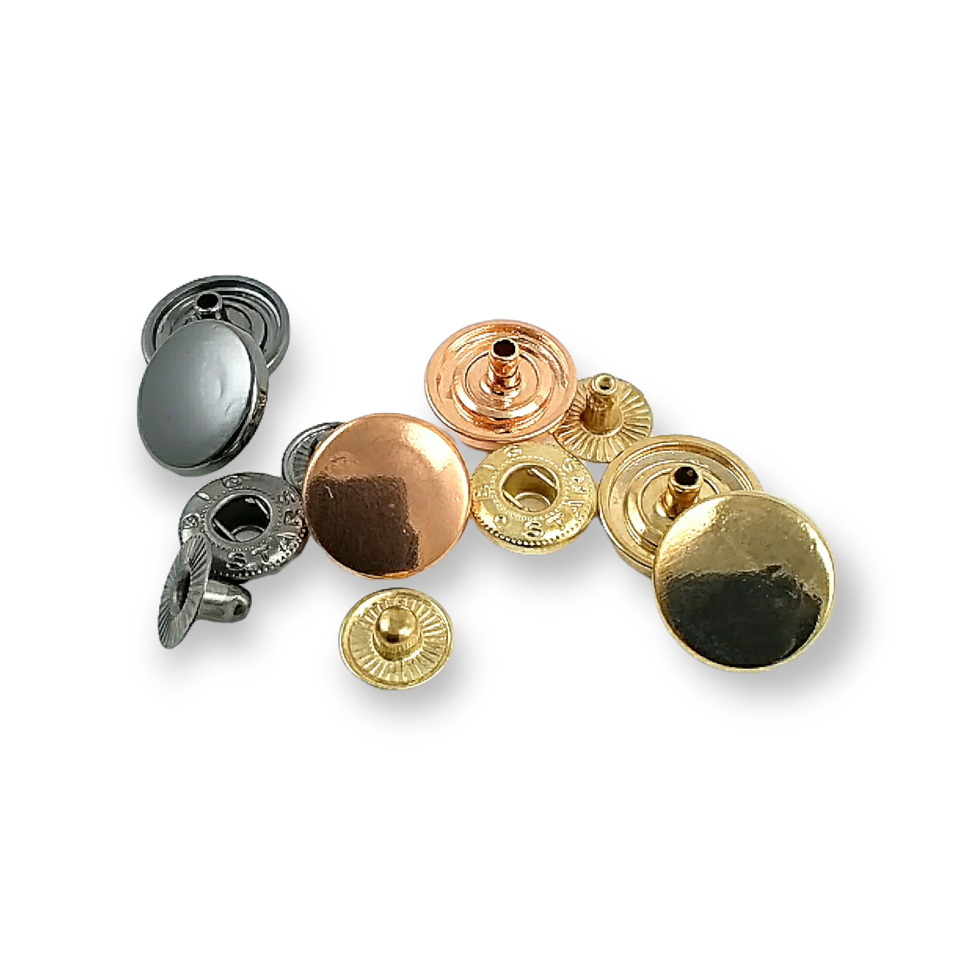 15 mm  24 boy Bombeli Çıtçıt düğme Zamak Çıtçıt E 1477