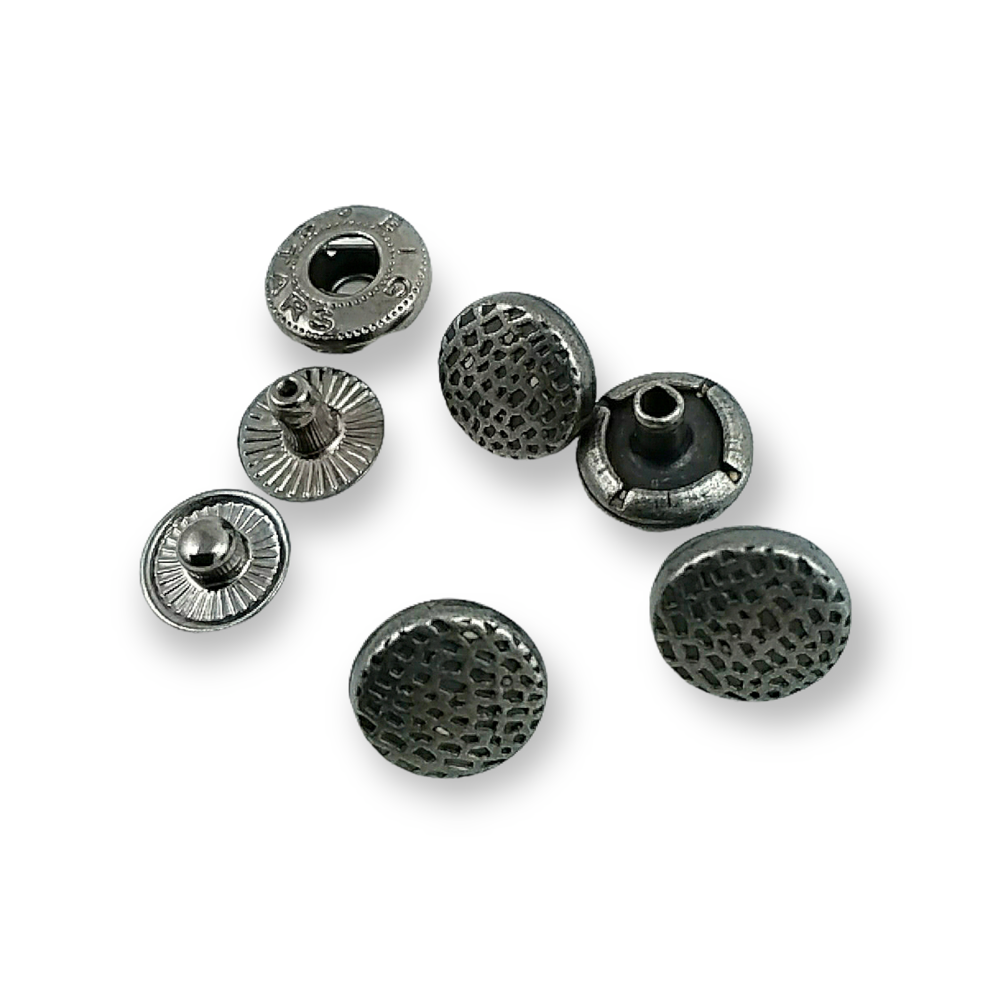 11 mm - 18 boy Nokta Desenli Metal çıtçıt düğme E 1506