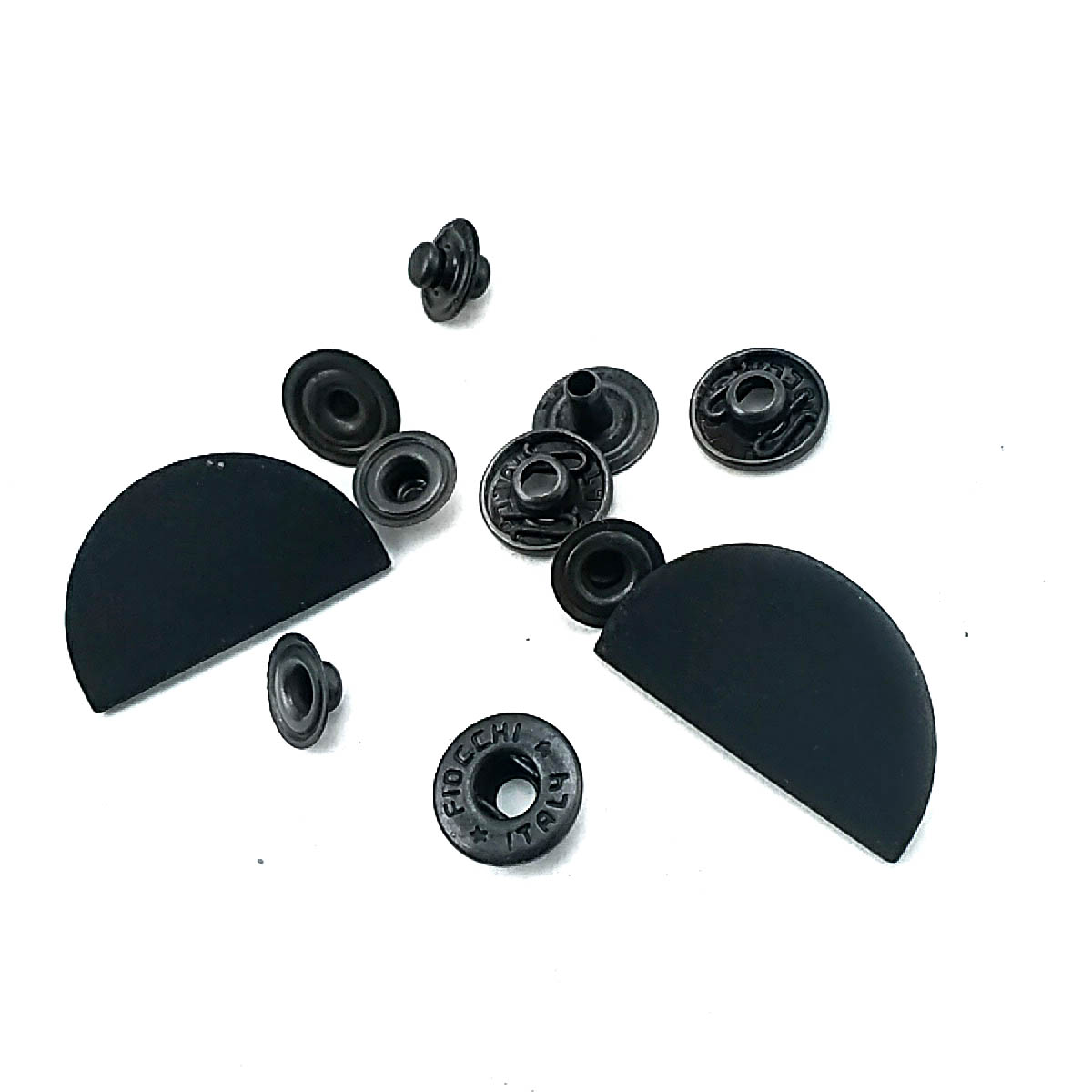 30 x 17 mm Semicircle Shaped Outerwear Snap Fasteners E 1579