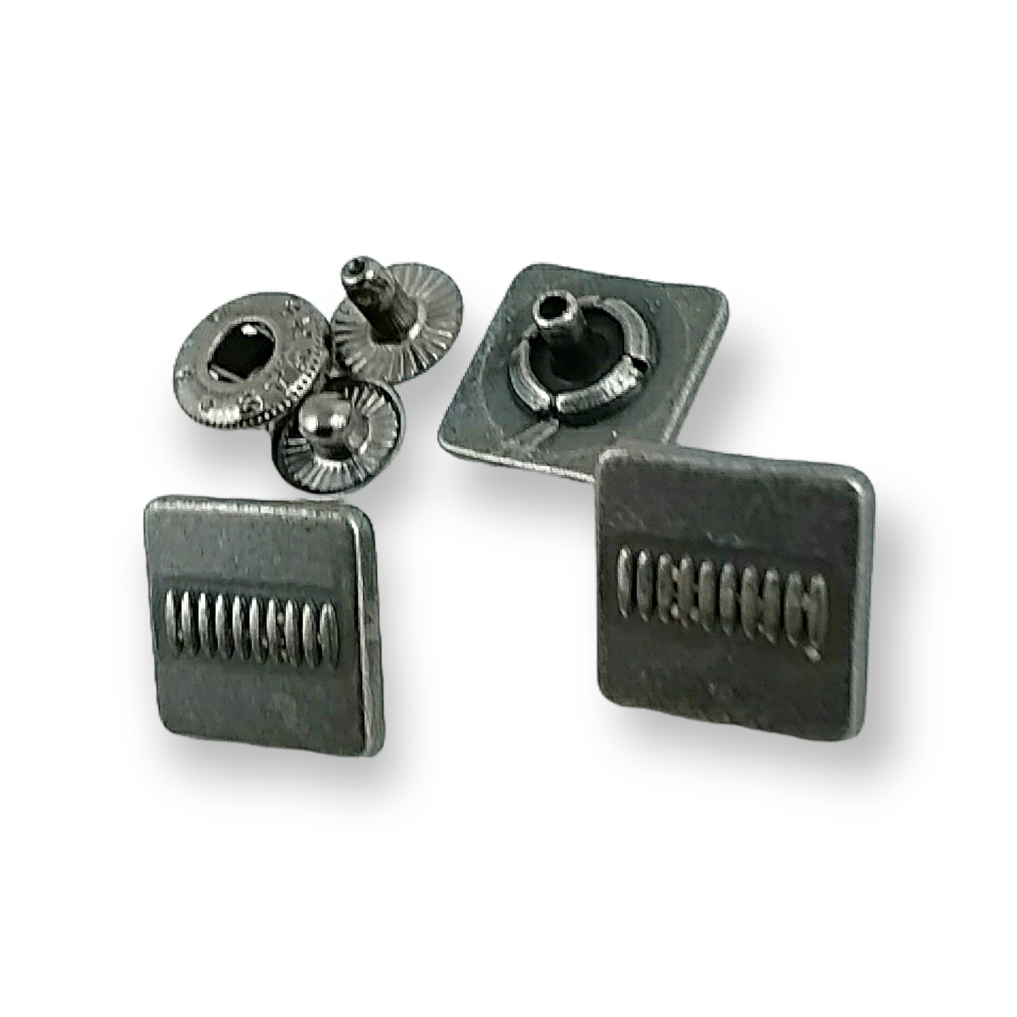 15 x 15 mm Çıtçıt Düğme Kare Şekil Ortası Desenli E 170