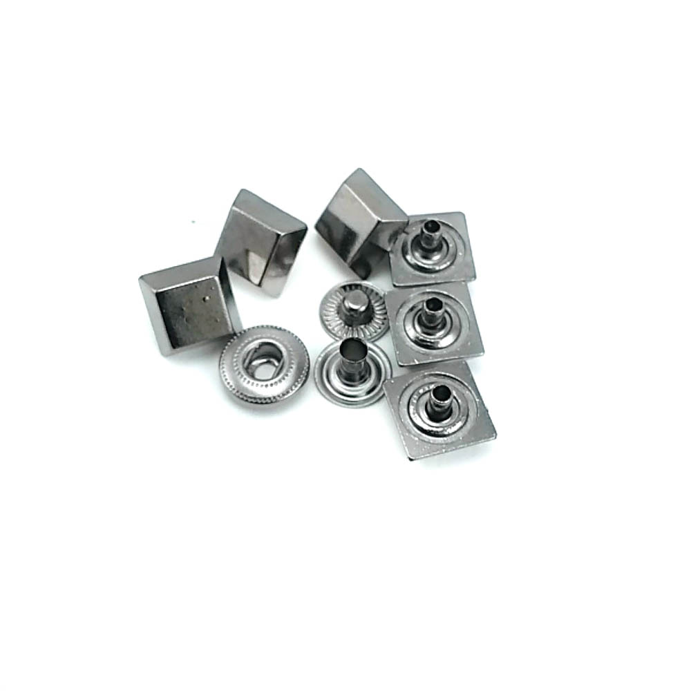 11 x 11 mm Kare şekil metal çıt çıt düğme