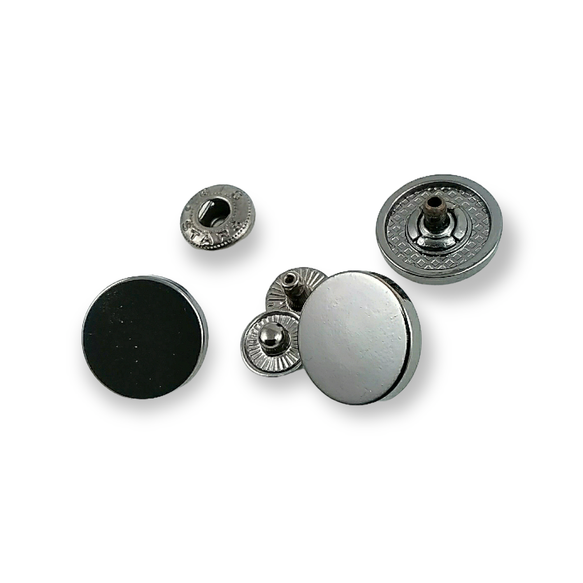 17 mm - 28 boy Düz Para Tipi Çıtçıt Düğme E 1717