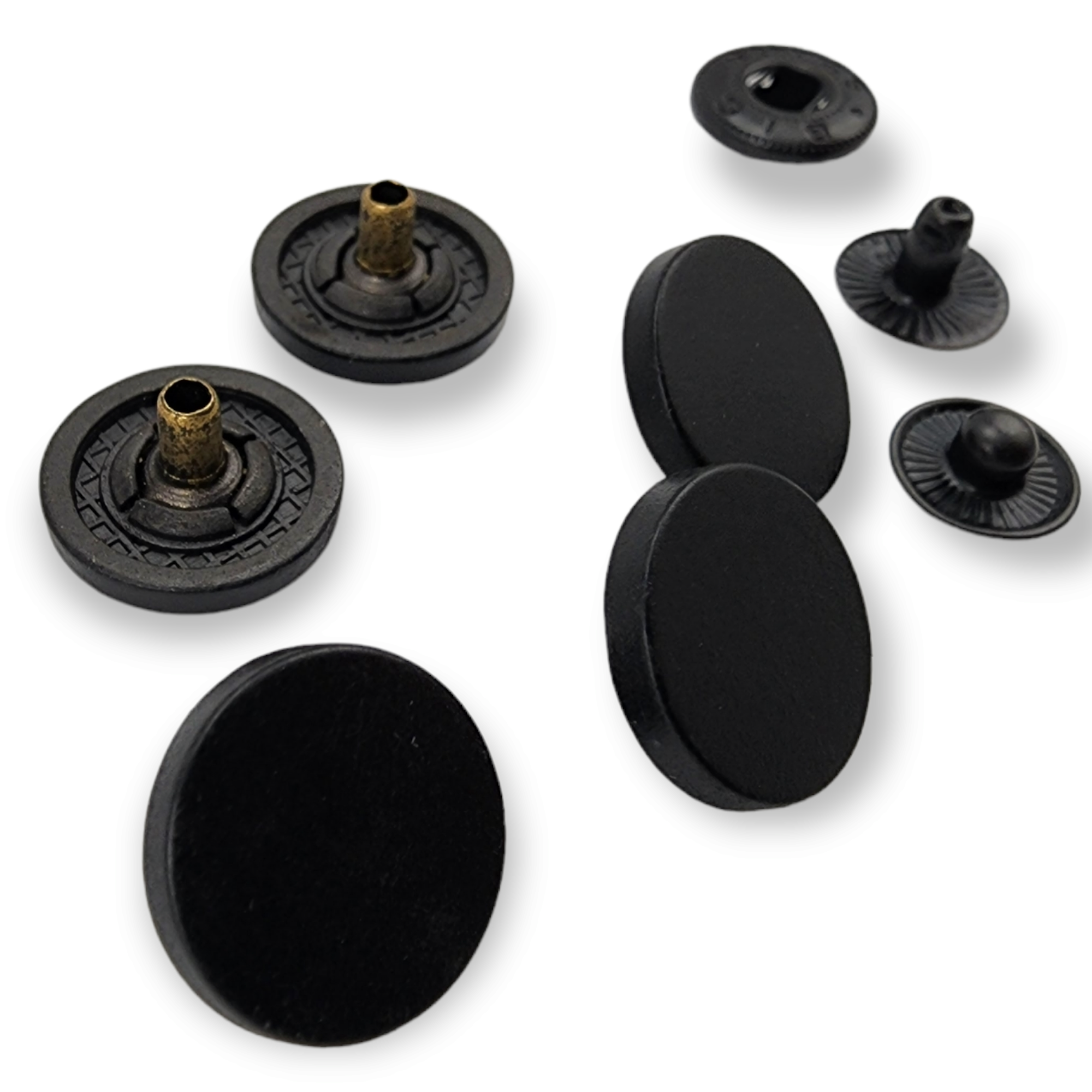 15 mm - 24 boy Düz Para Şekil Çıtçıt Düğme E 1718