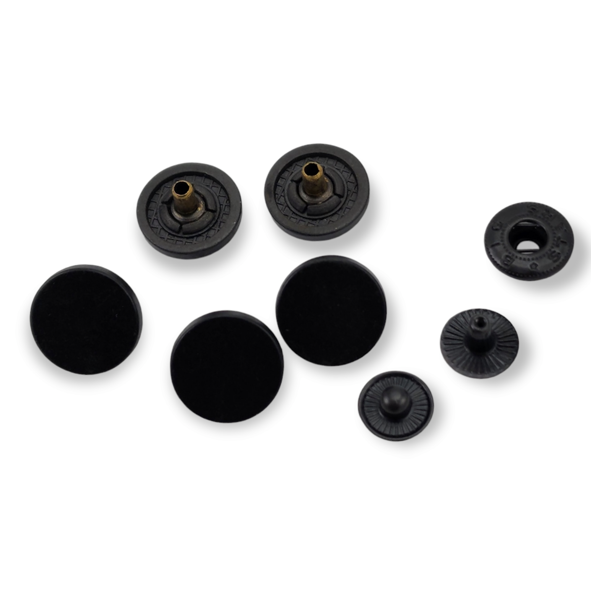 15 mm - 24 boy Düz Para Şekil Çıtçıt Düğme E 1718