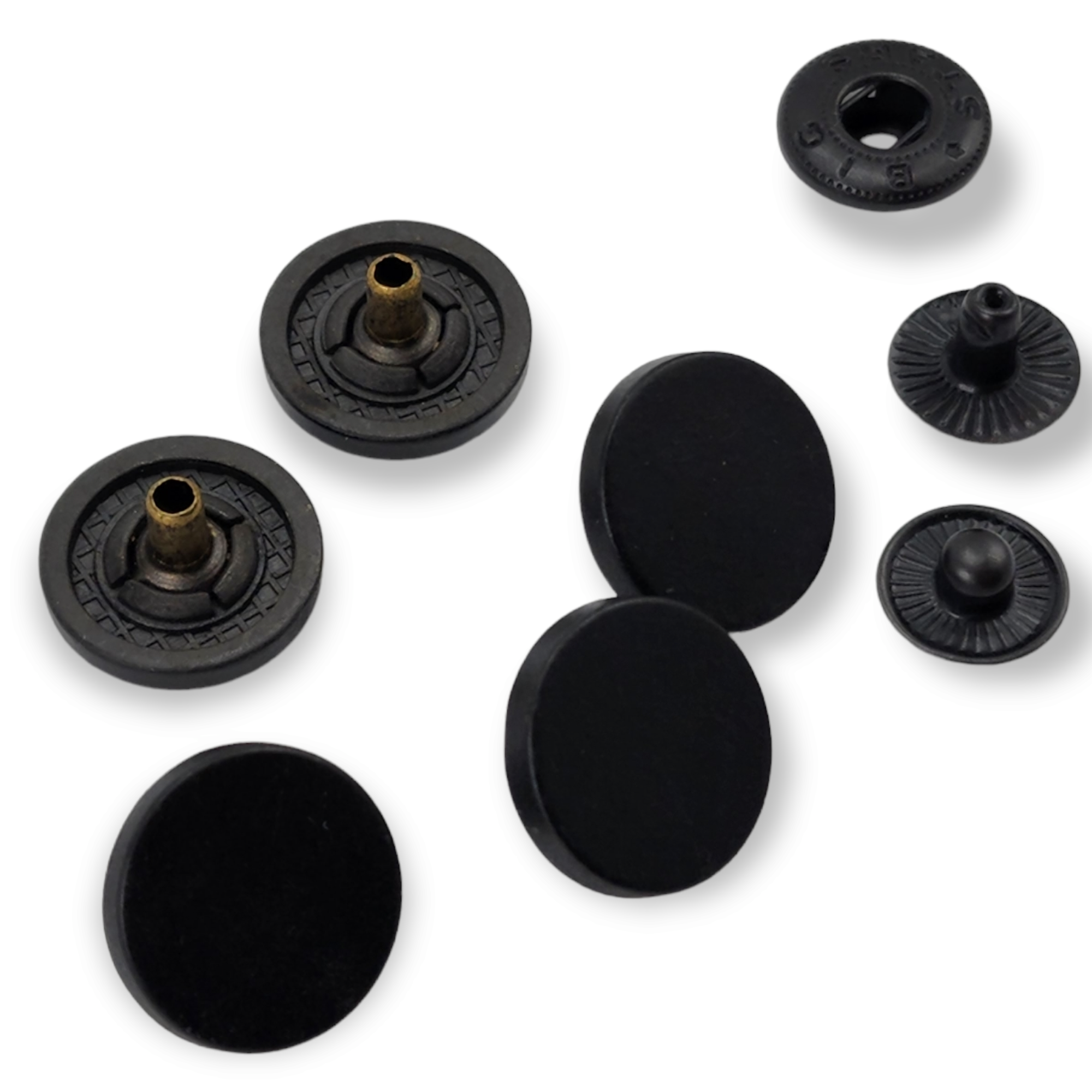15 mm - 24 boy Düz Para Şekil Çıtçıt Düğme E 1718