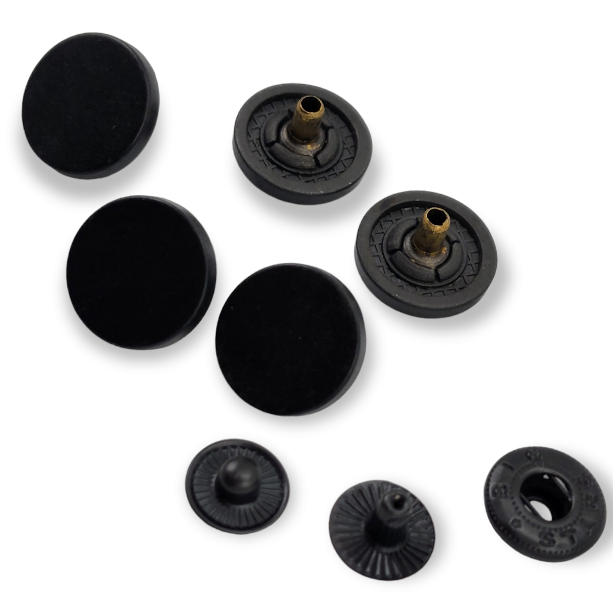 15 mm - 24 boy Düz Para Şekil Çıtçıt Düğme E 1718