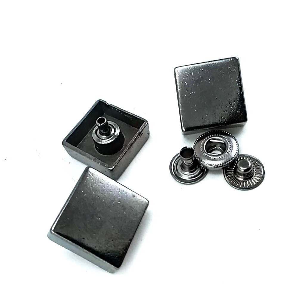 18 x 18 mm Square Shape Snap Fasteners Button